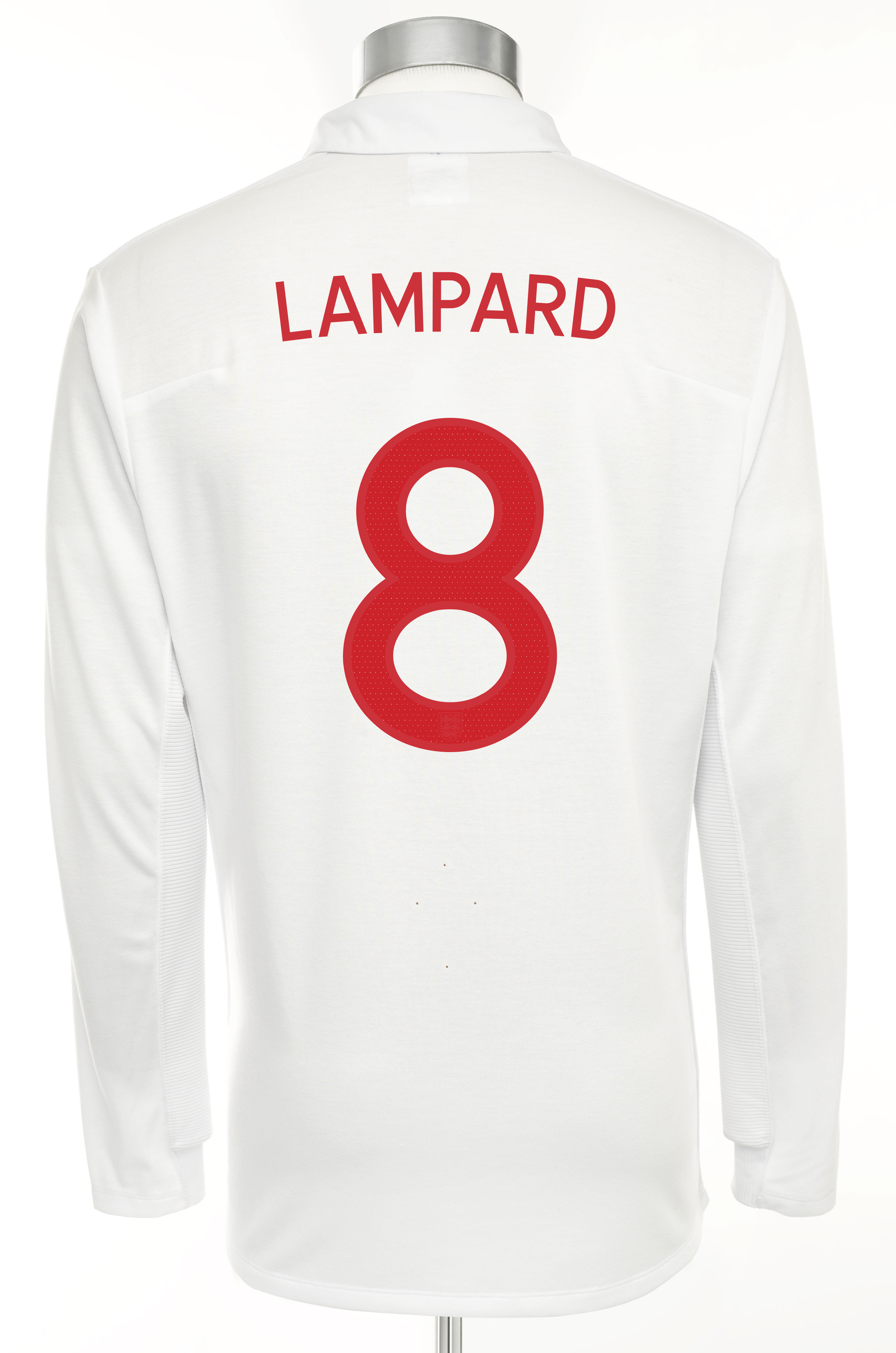 England Home Shirt 2009/10 with Lampard 8 printing - L/S - Kids