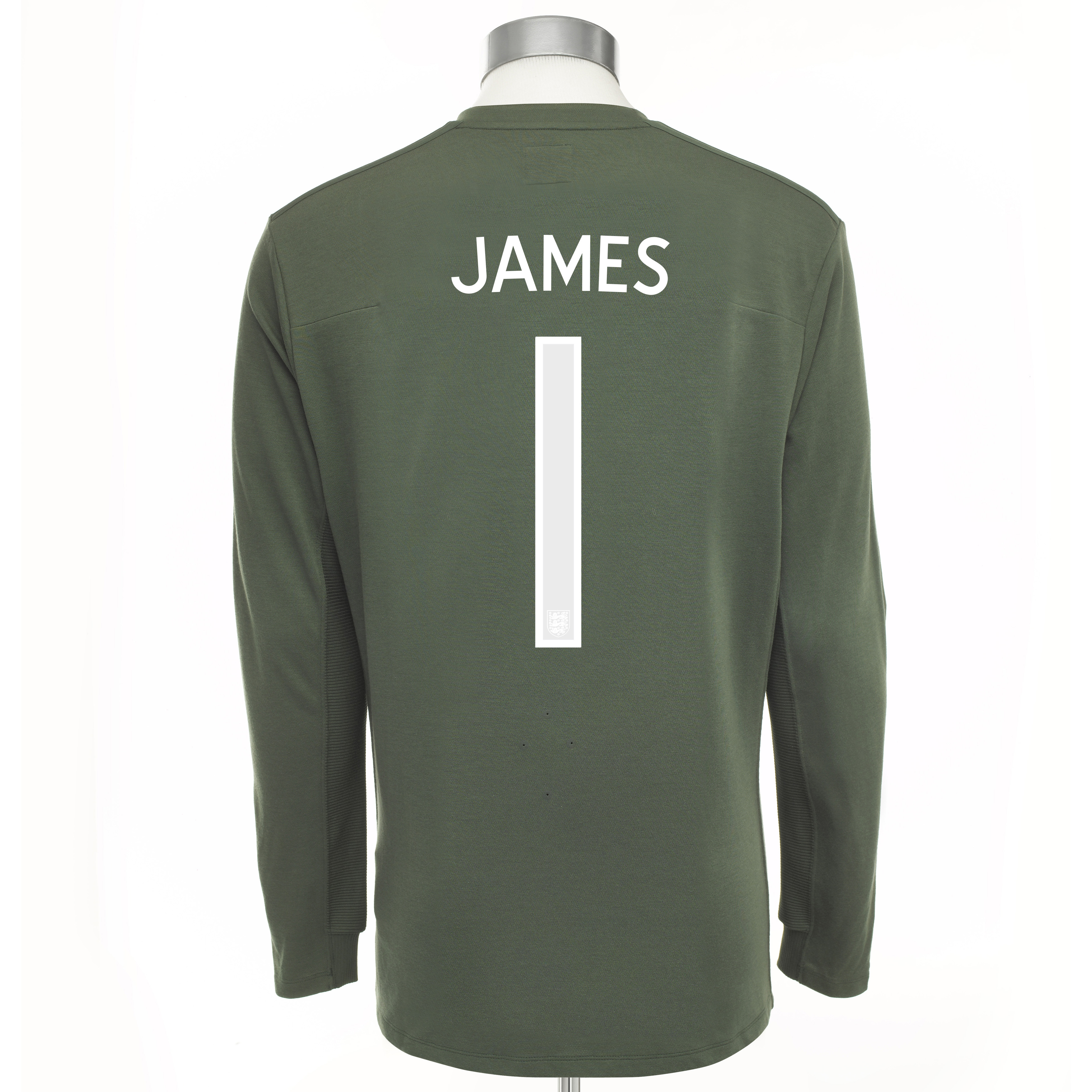 England Home Goalkeeper Shirt 2009/10 with James 1 printing - Kids Small Image