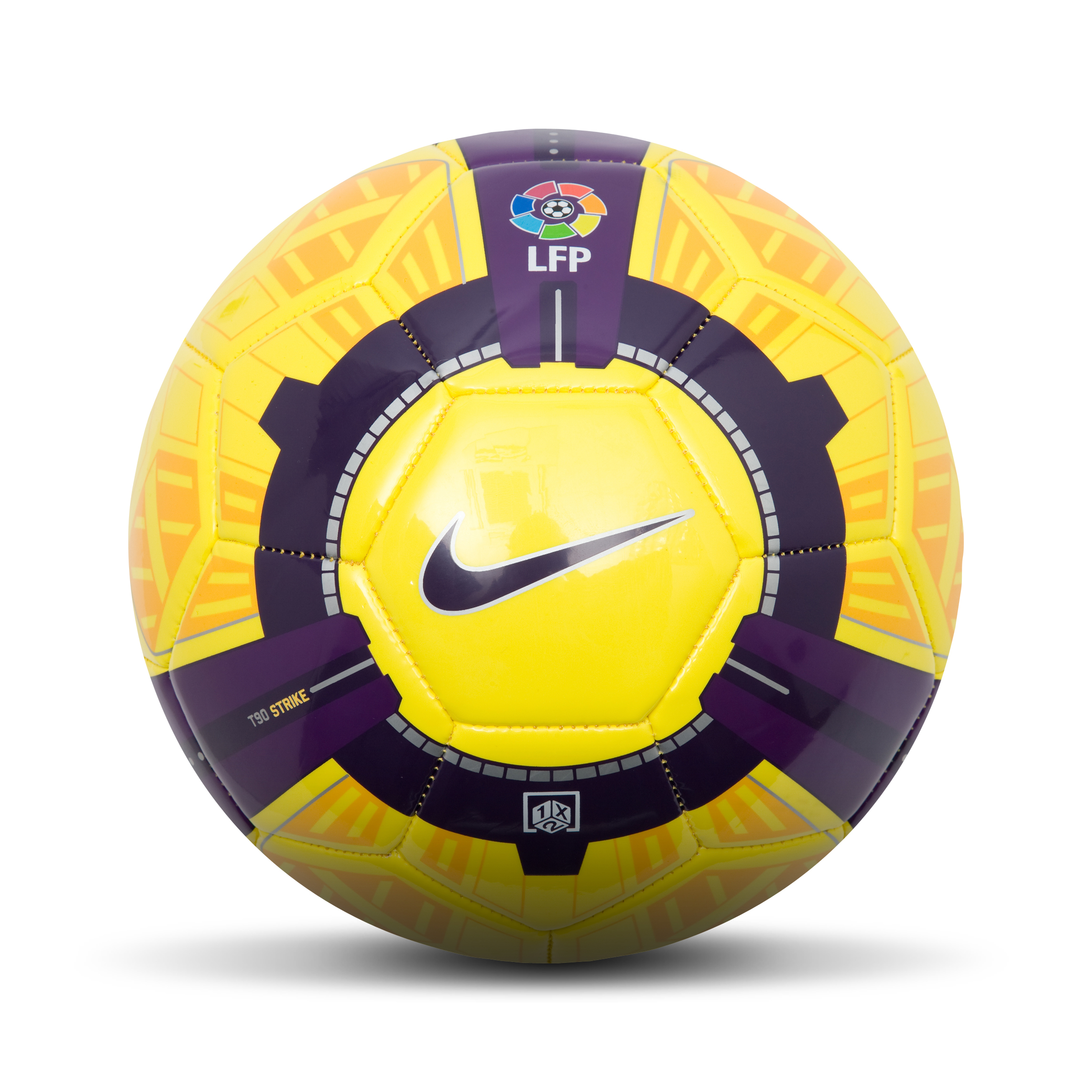 Nike T90 Strike Hi-Vis LFP Football - Yellow/Purple/White - Size 5