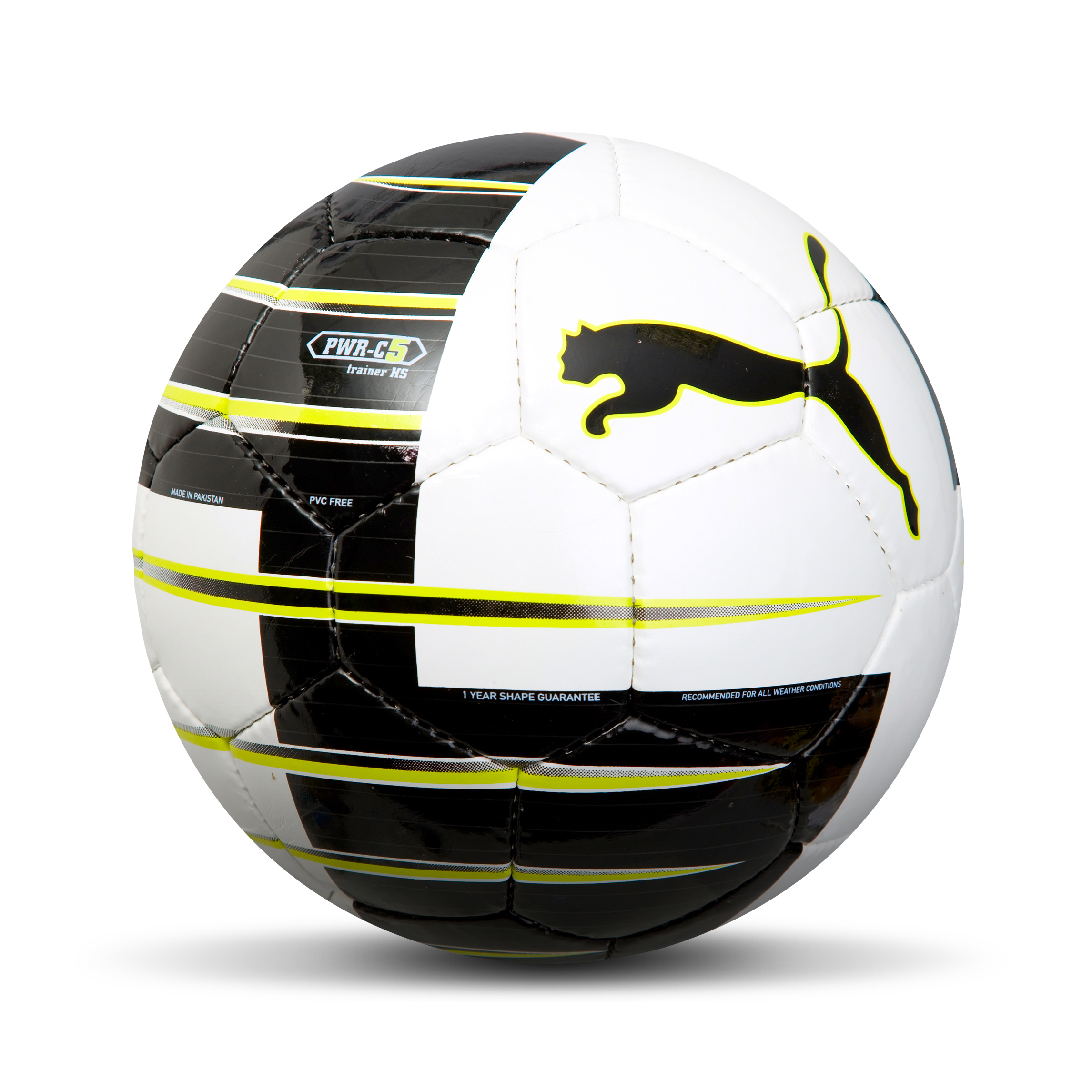 Puma Powercat 5.10 Football - White/Black/Lime - Size 5