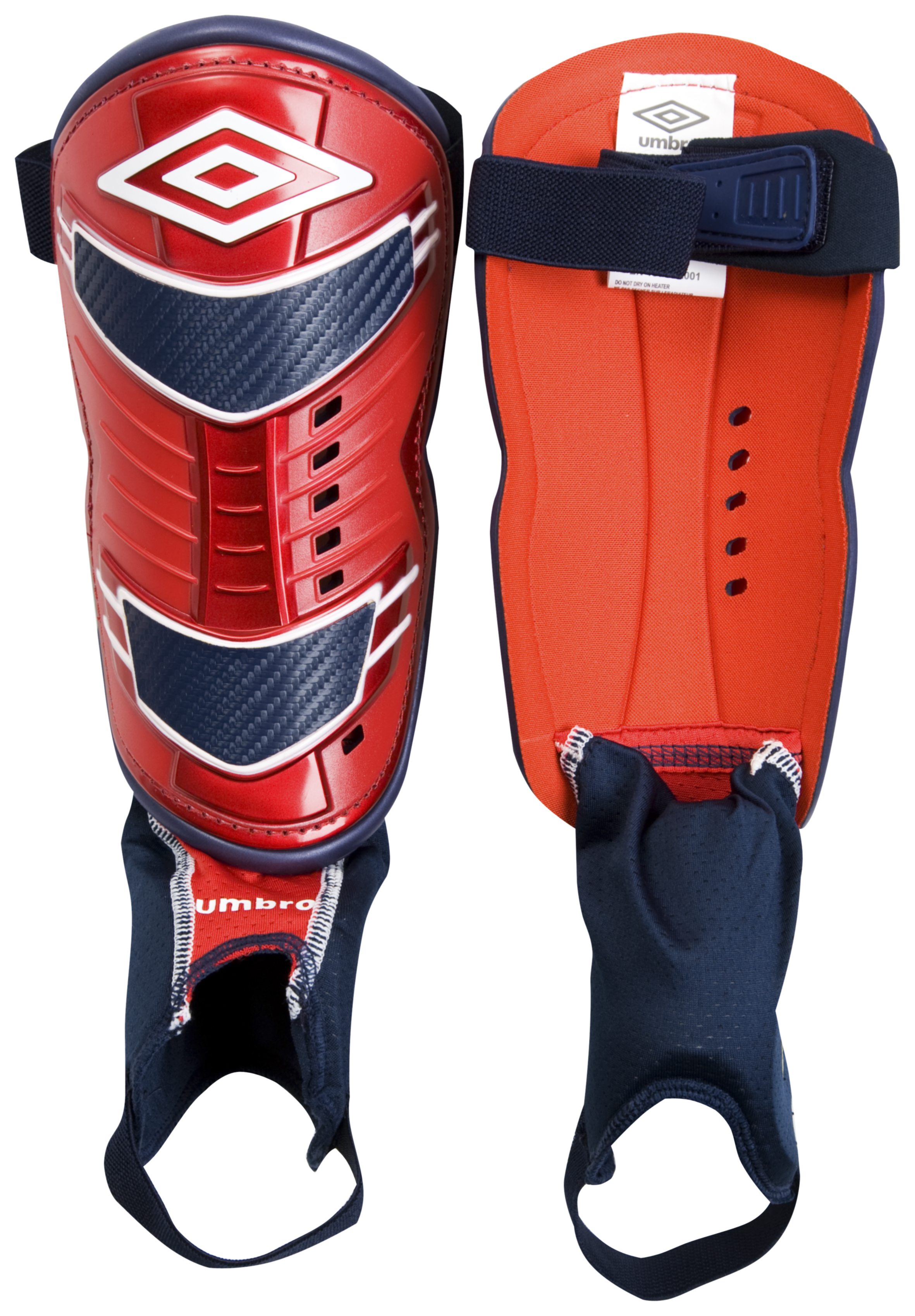 Umbro Stealth Trophy Shin Pad - Red-Navy