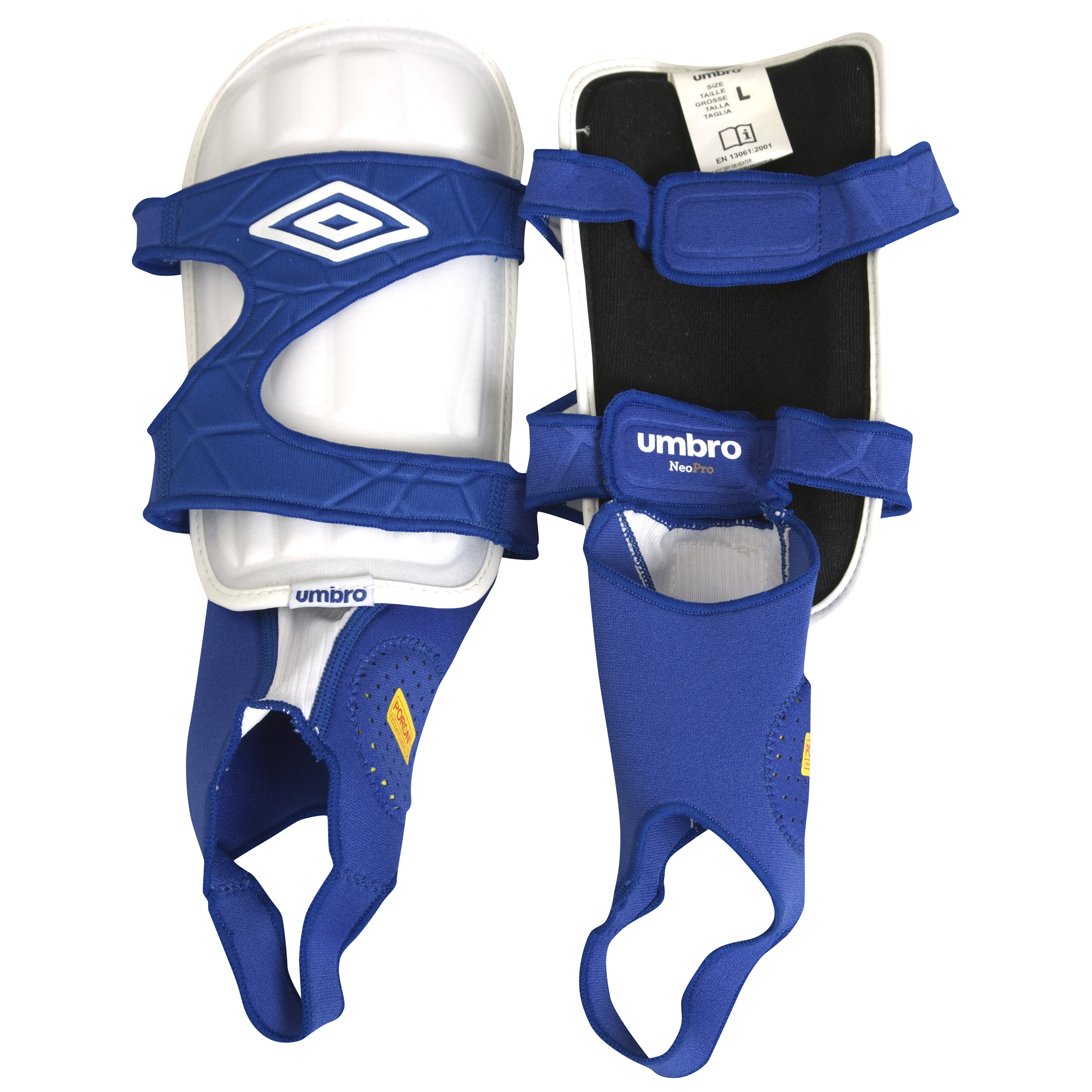 Umbro Pro Shin Pads - White/Blue