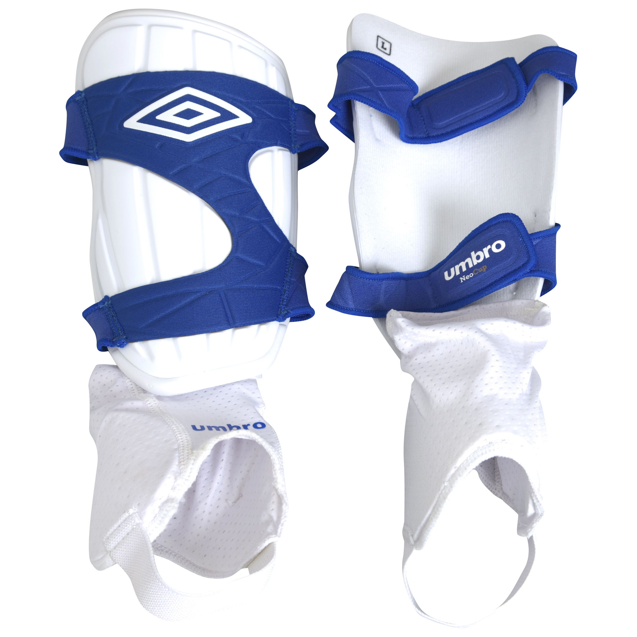 Umbro Cup Shin Pads - White-Blue