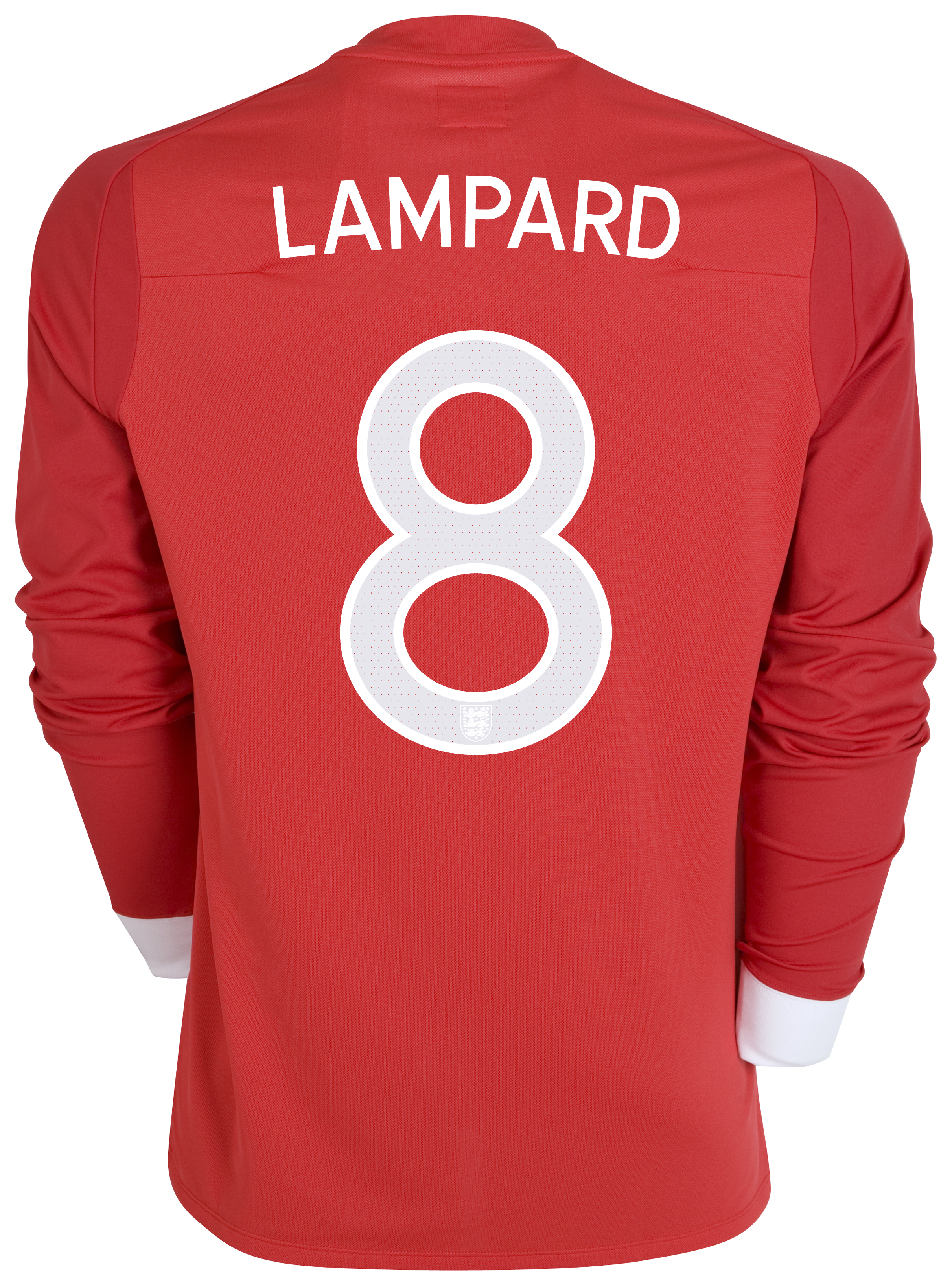 England Away Shirt 2010/12 with Lampard 8 printing - Long Sleeved Small Image