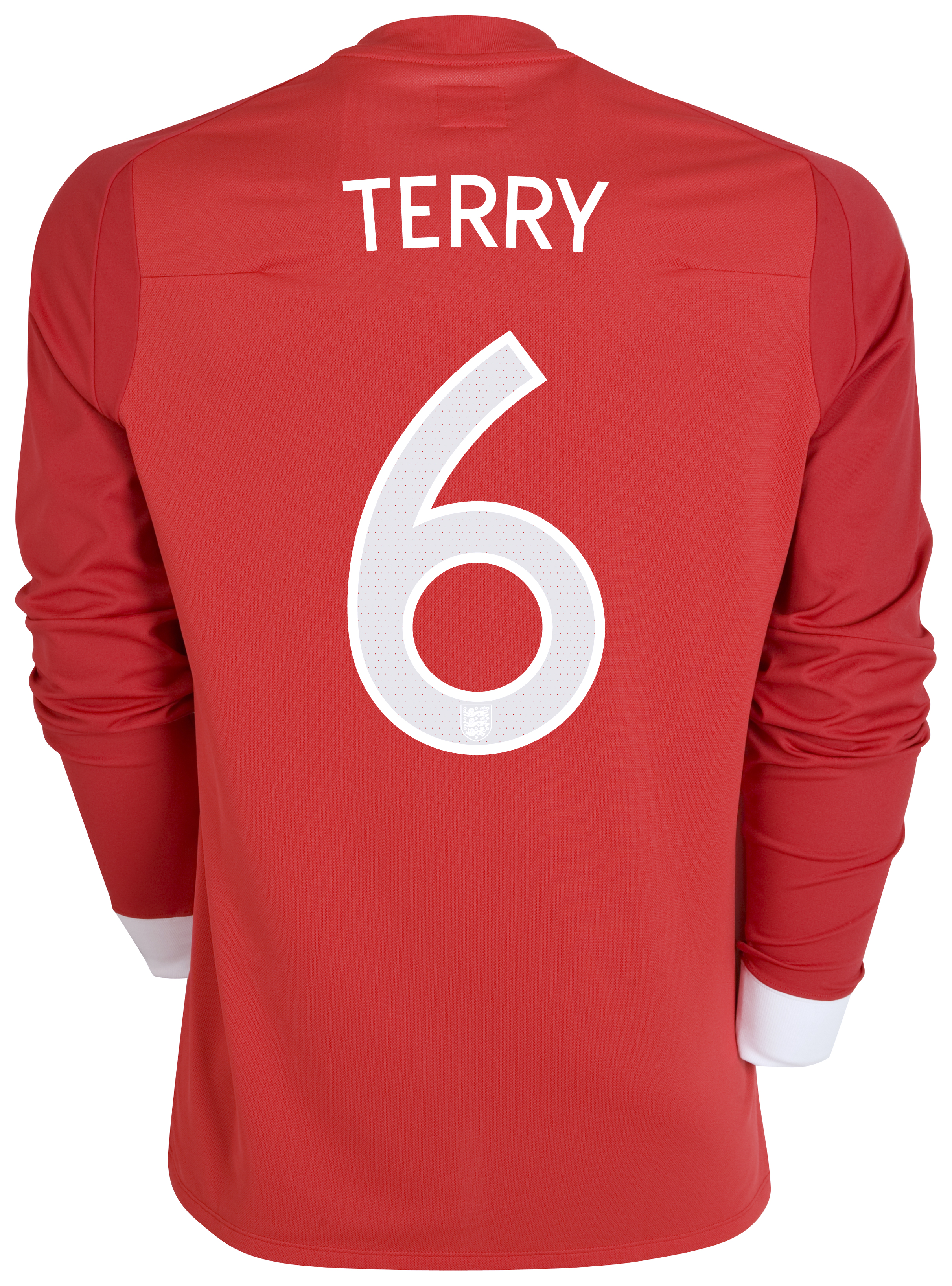 England Away Shirt 2010/12 with Terry 6 printing - Long Sleeved Small Image