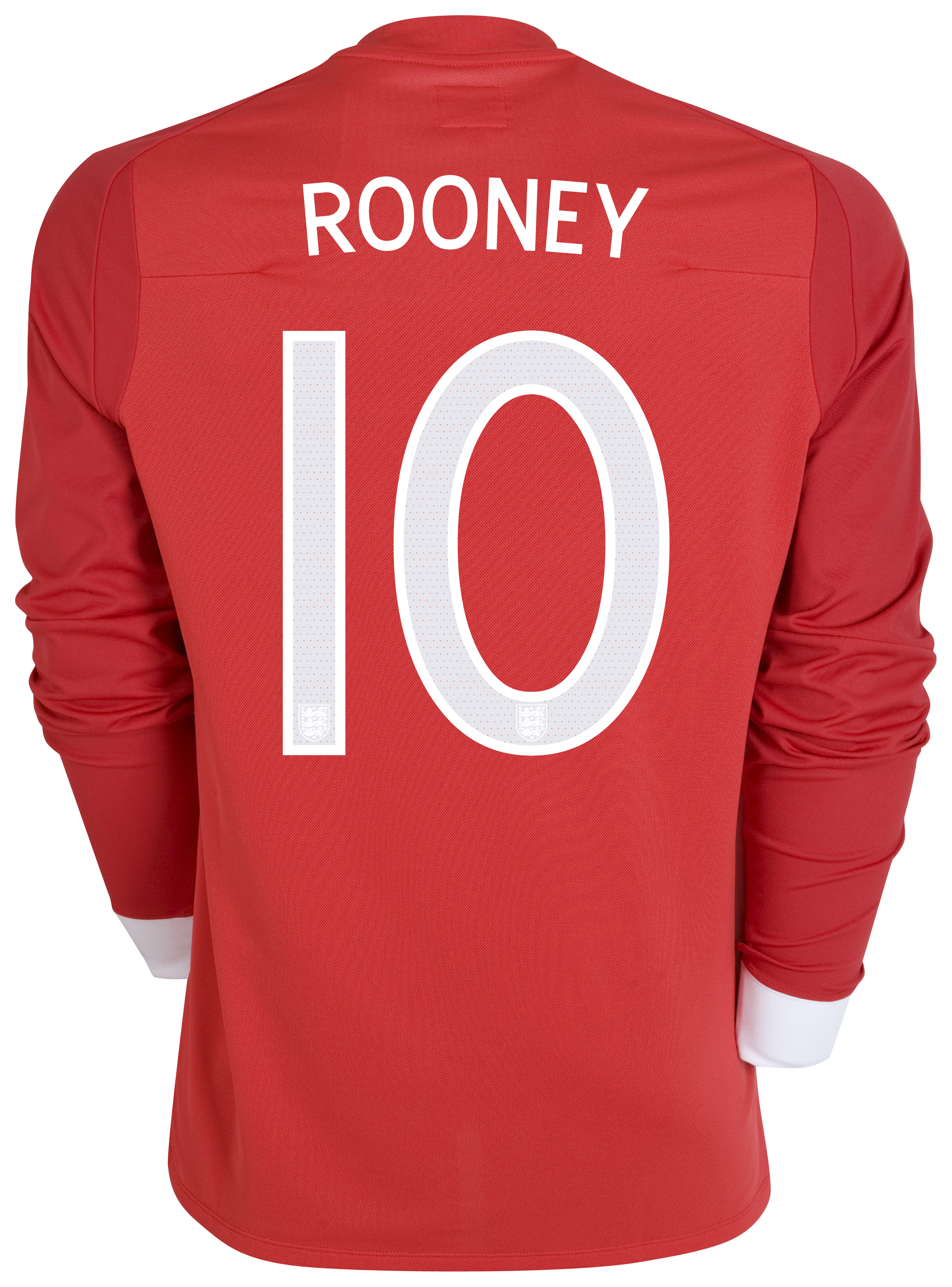 England Away Shirt 2010/12 with Rooney 10 printing - L/S - Kids