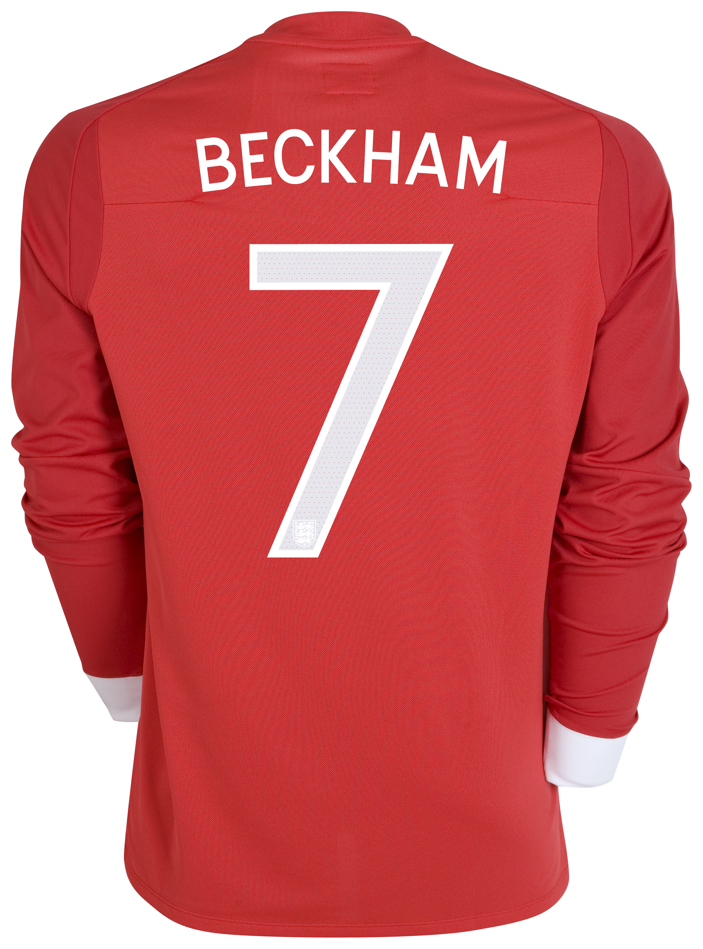 England Away Shirt 2010/12 with Beckham 7 printing - L/S - Kids