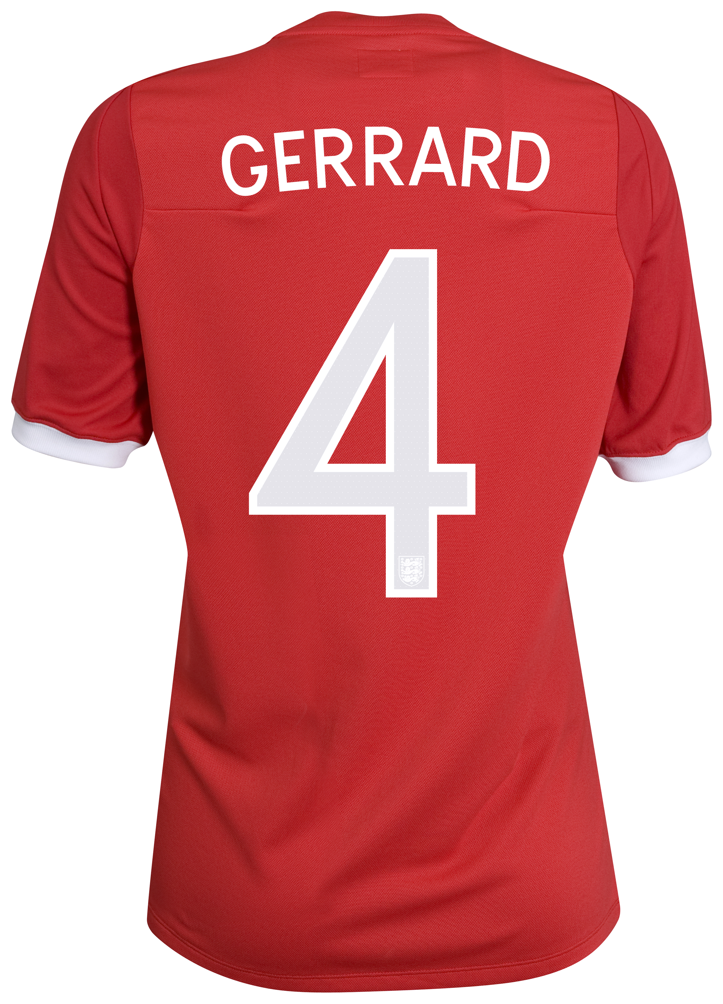 England Away Shirt 2010/12 with Gerrard 4 printing - Womens