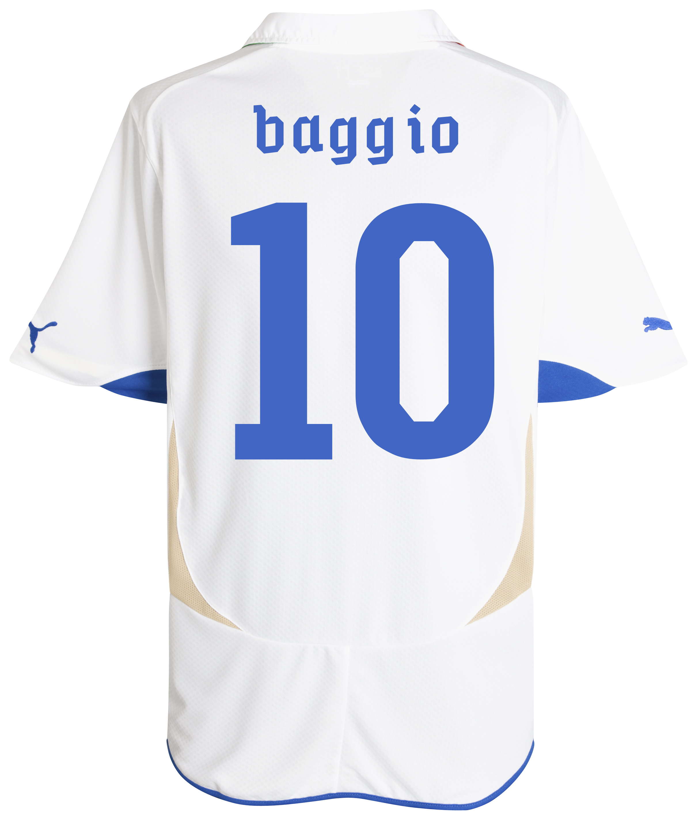 Italy Away Shirt 2010/11 with Baggio 10 printing.
 
