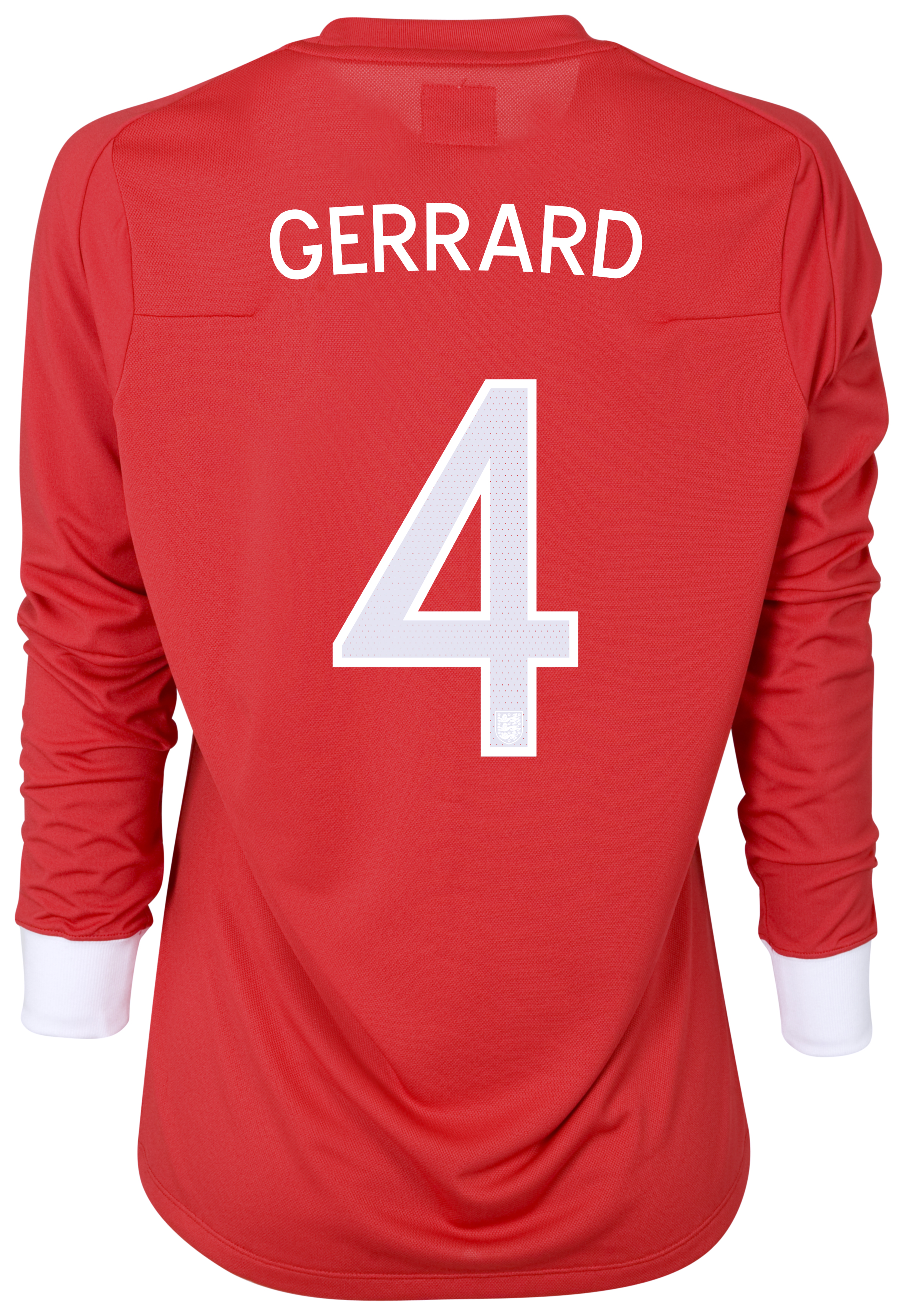 England Away Shirt 2010 with Gerrard 4 printing - Long Sleeved - Womens