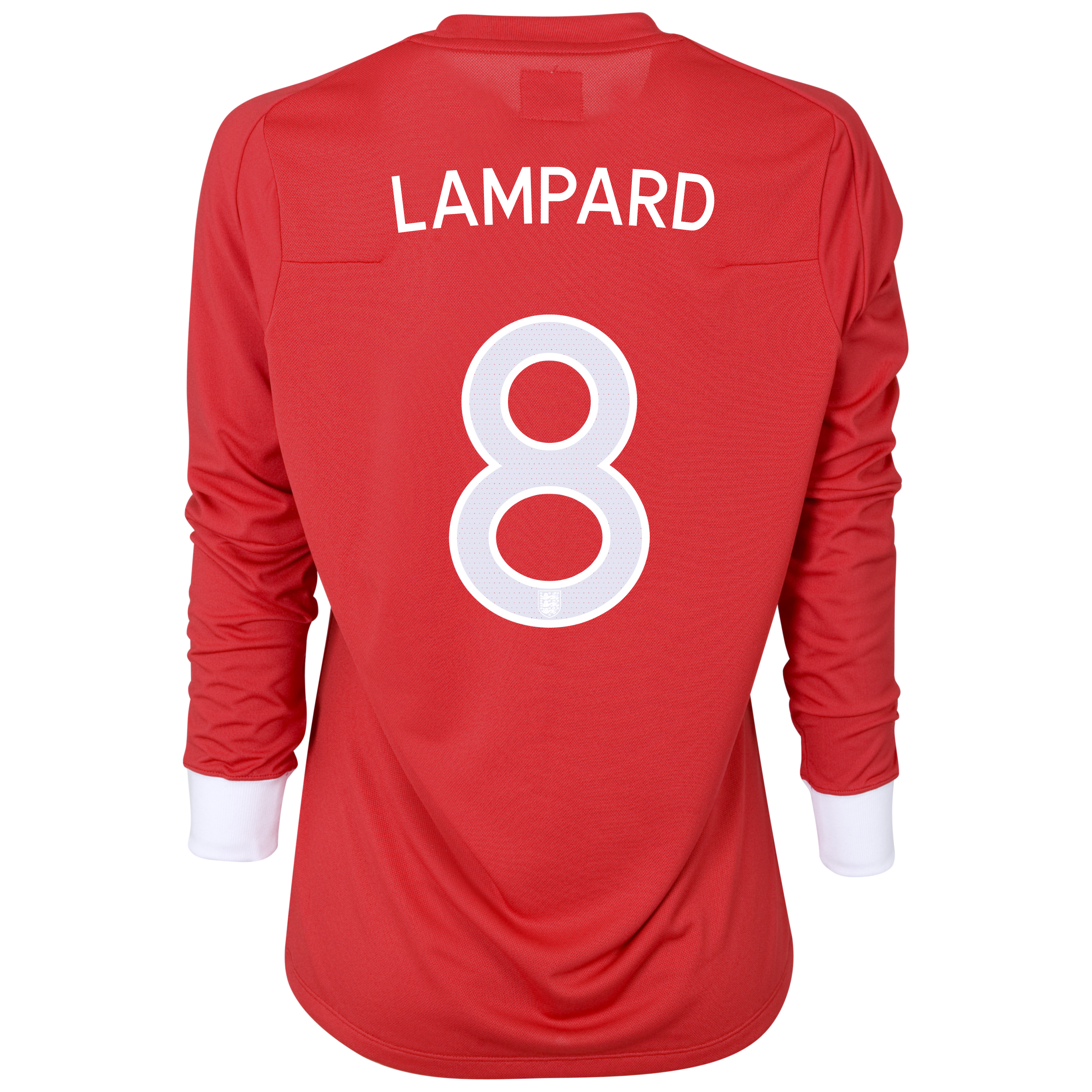 England Away Shirt 2010/12 with Lampard 8 printing - L/S - Girls