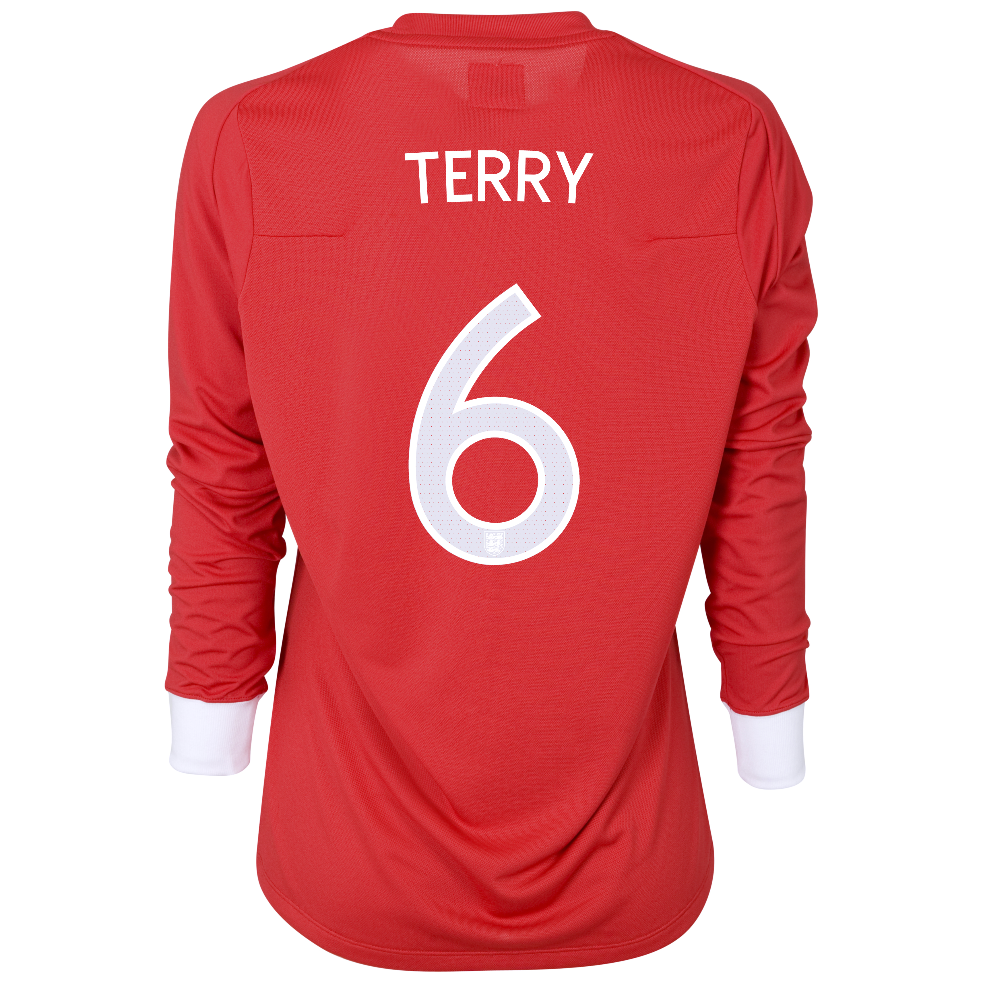 England Away Shirt 2010/12 with Terry 6 printing - Long Sleeved - Girls Small Image