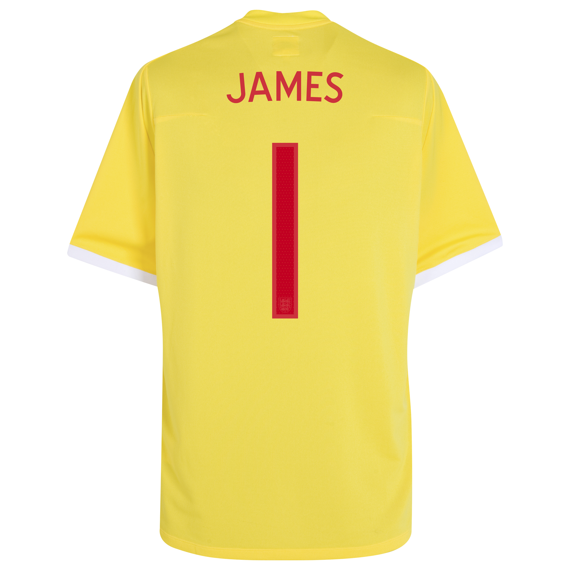 England Away Goalkeeper Shirt 2010/12 with James 1 printing- Short Sleeved Small Image