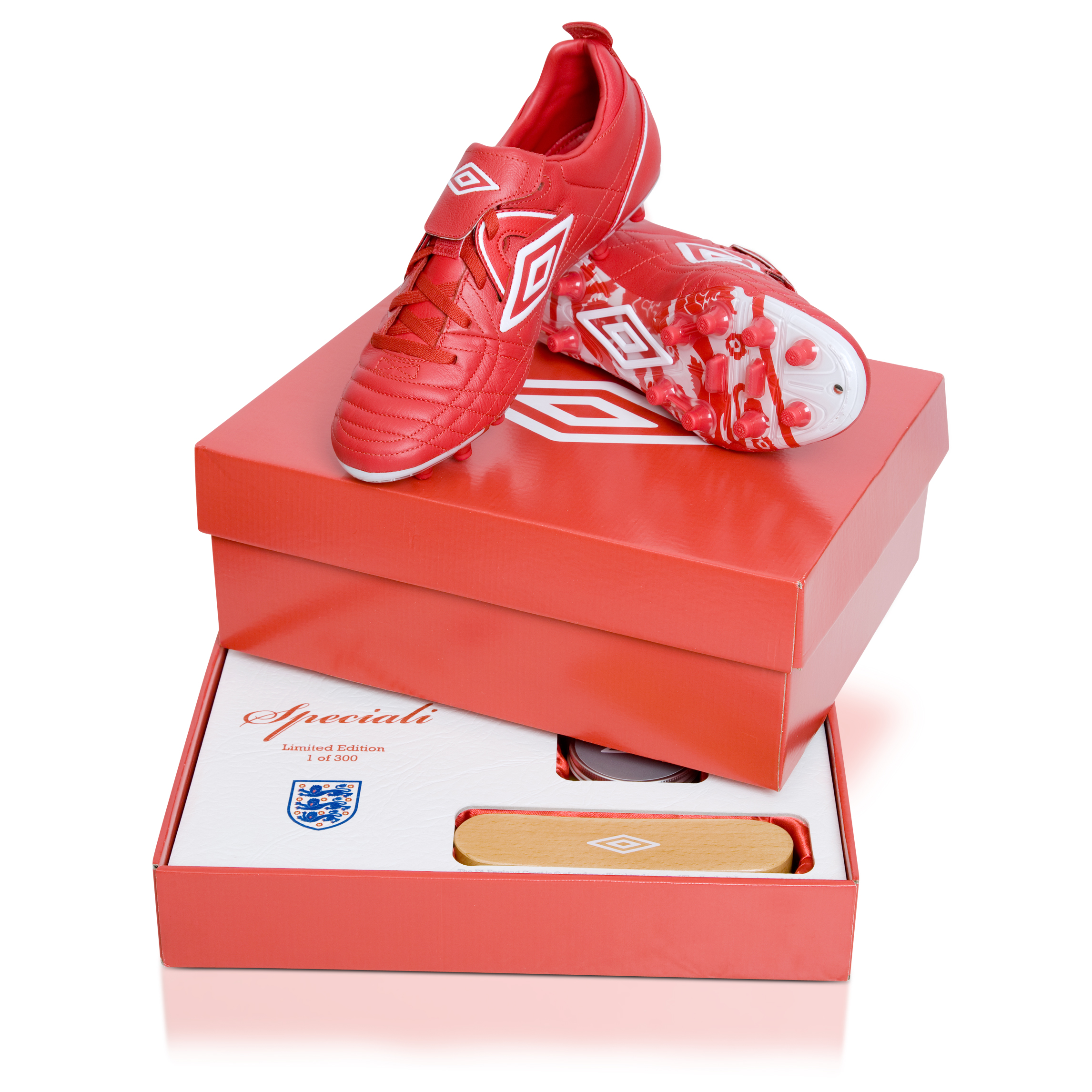 Umbro Speciali Pro England Hard Ground Football Boots - Red / White. Umbro Speciali Pro England Hard Ground Football Boots - Red / White.
