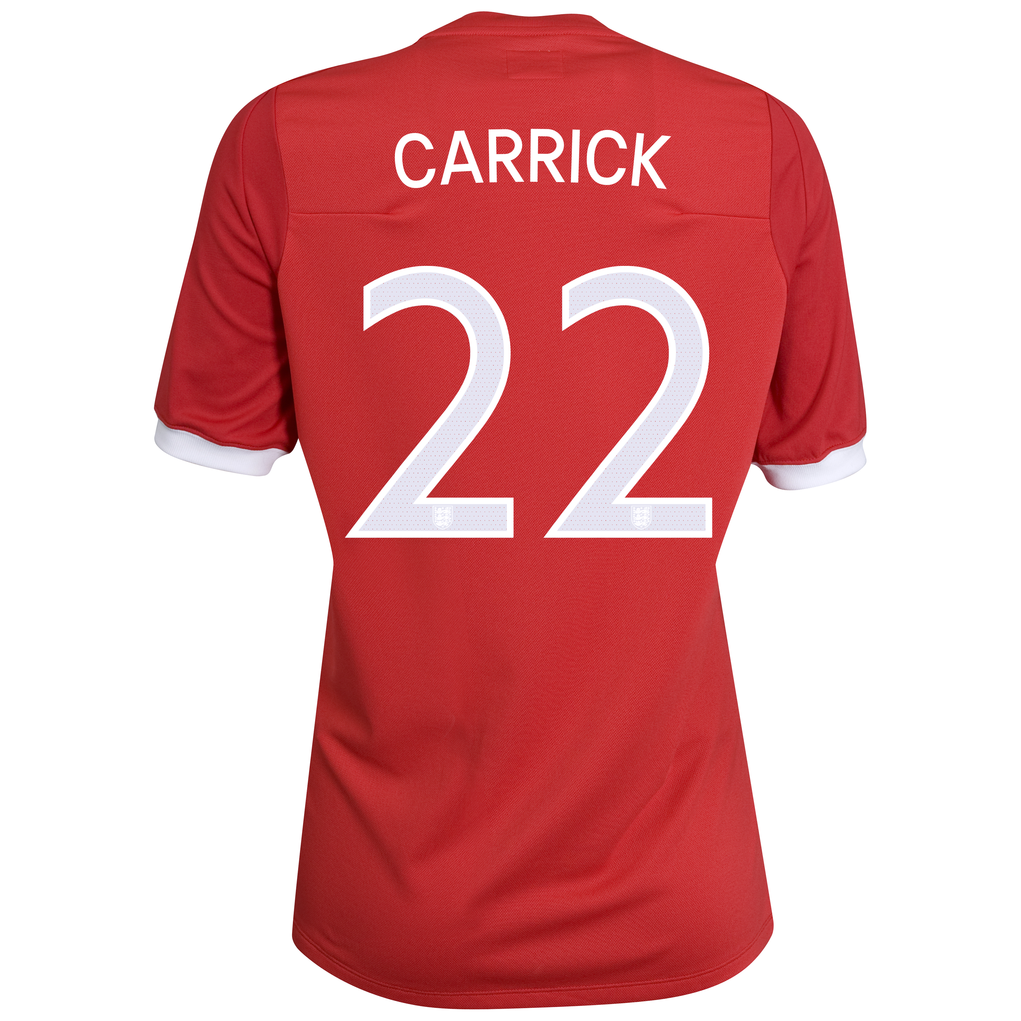 England Away Shirt 2010/12 with Carrick 22 printing - Womens
