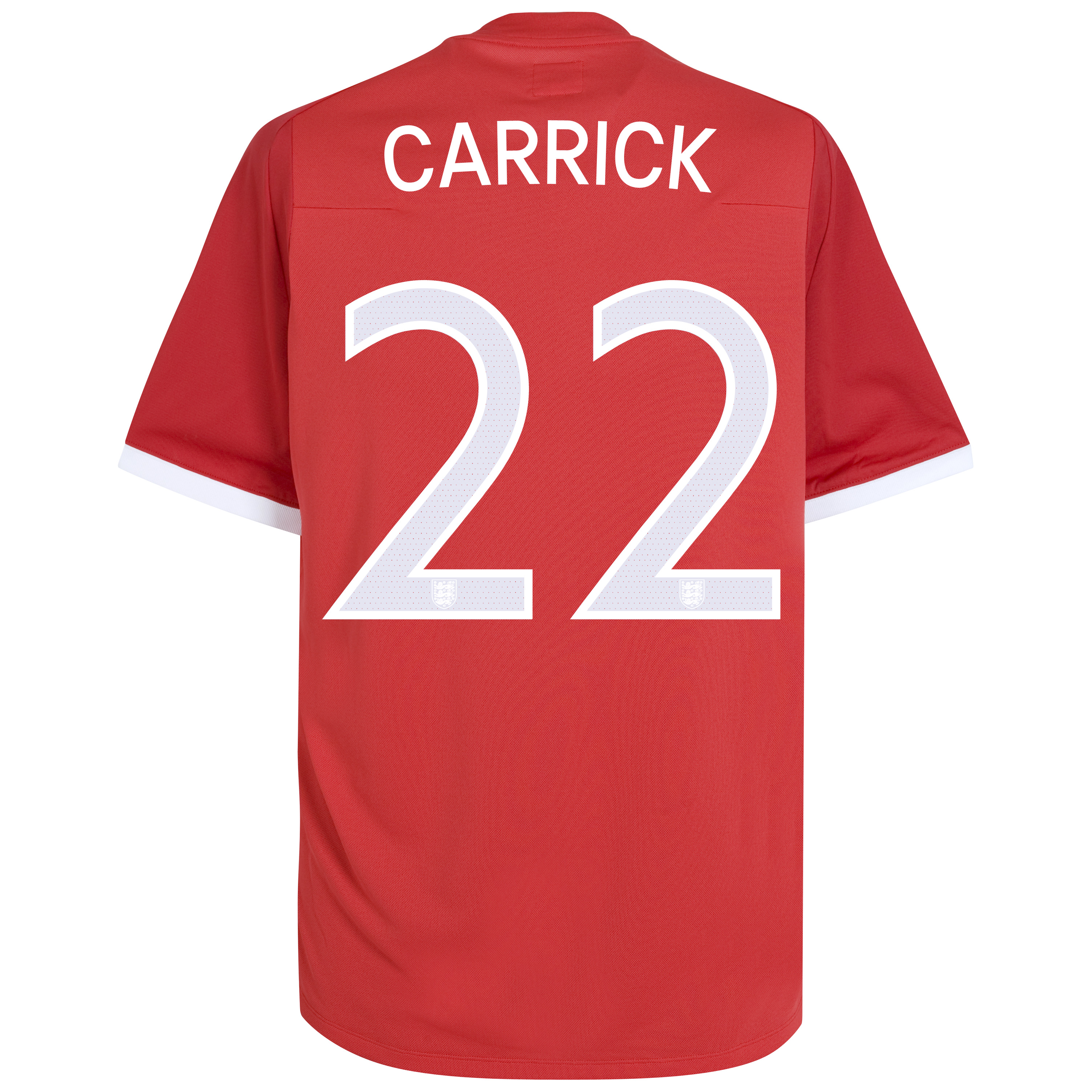 England Away Shirt 2010/12 with Carrick 22 printing - Kids