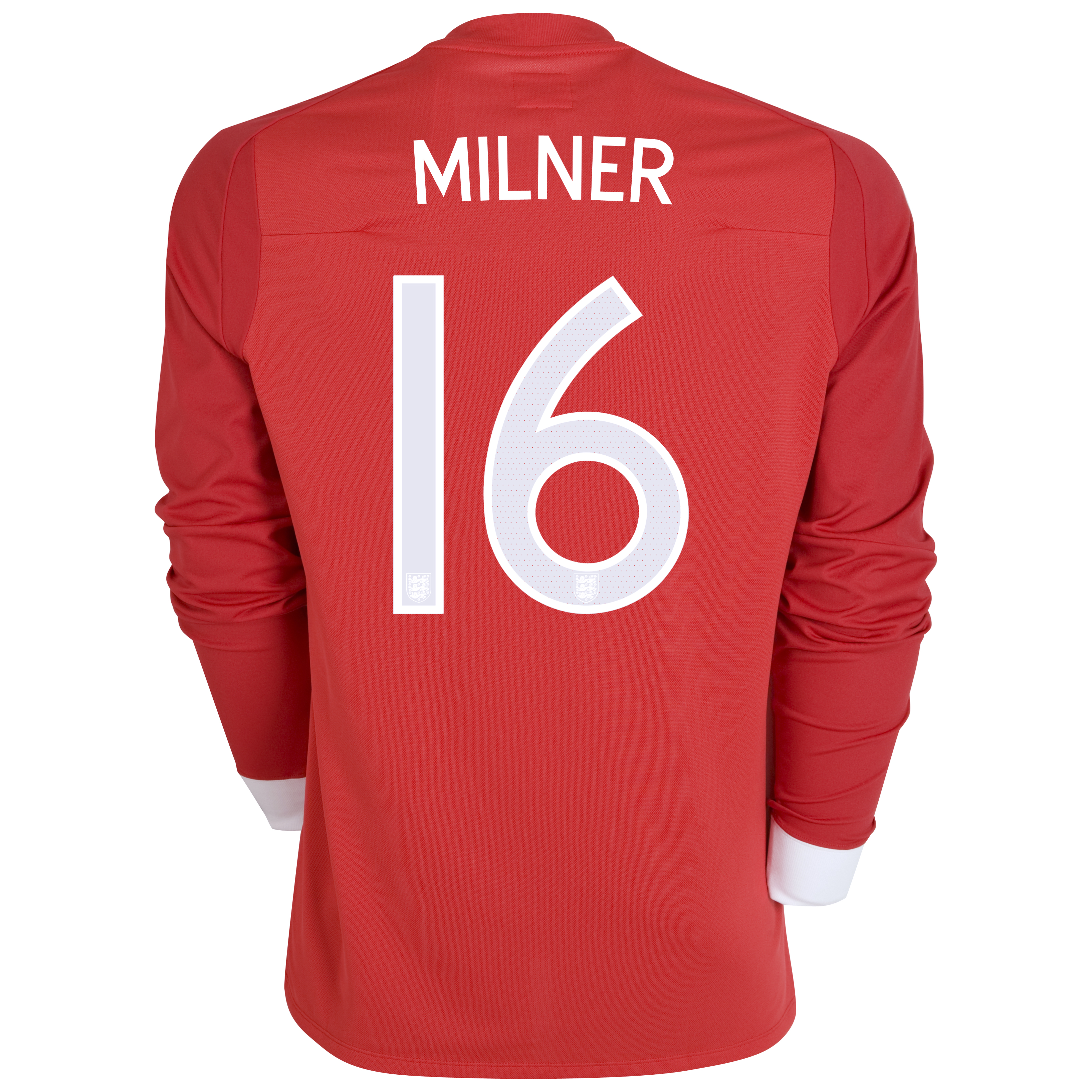 England Away Shirt 2010/12 with Milner 16 printing - Long Sleeved England Away Shirt 2010/12 with Milner 16 printing - Long Sleeved Small Image