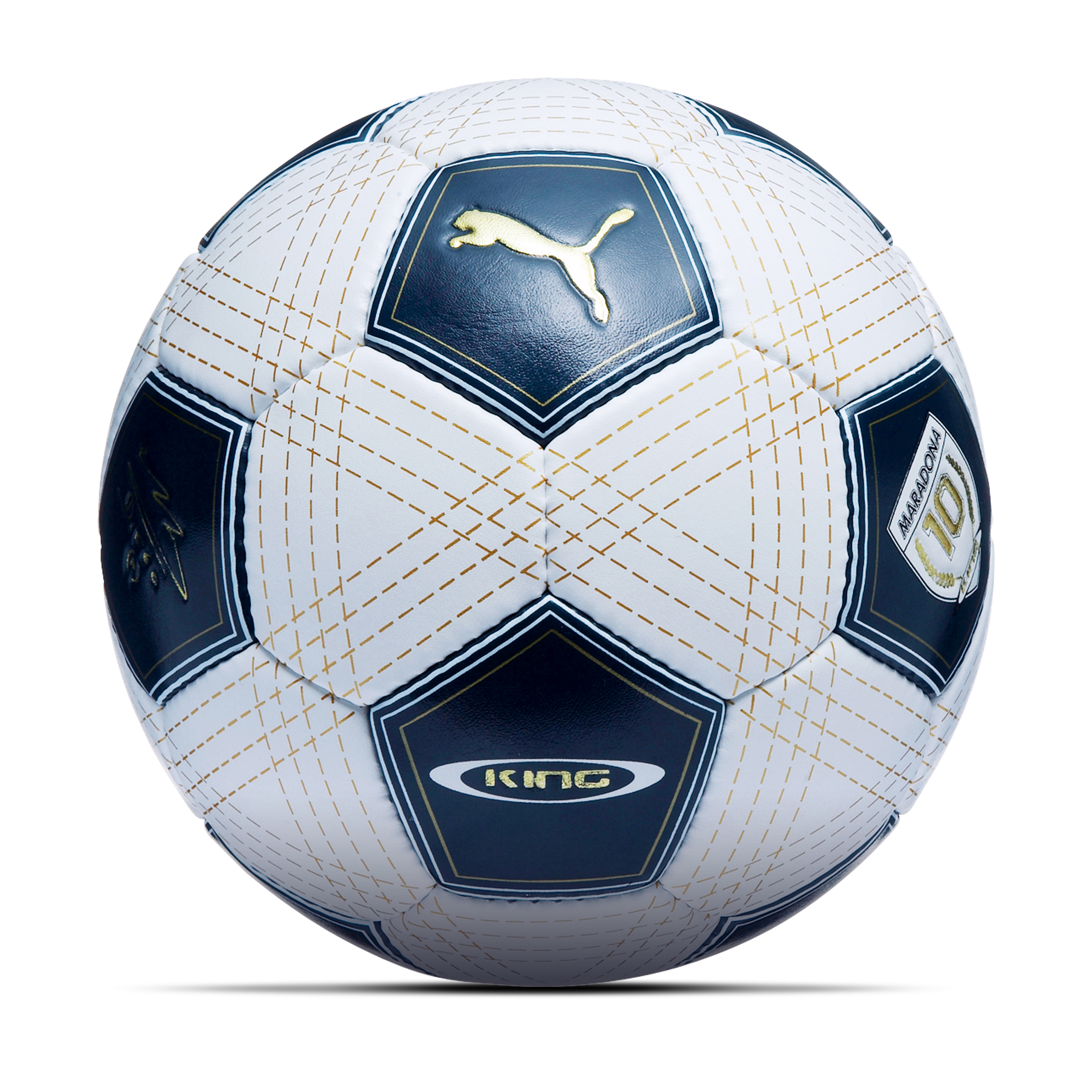 Puma King Diego Ball - Navy-White-Blue-Gold - Size 5