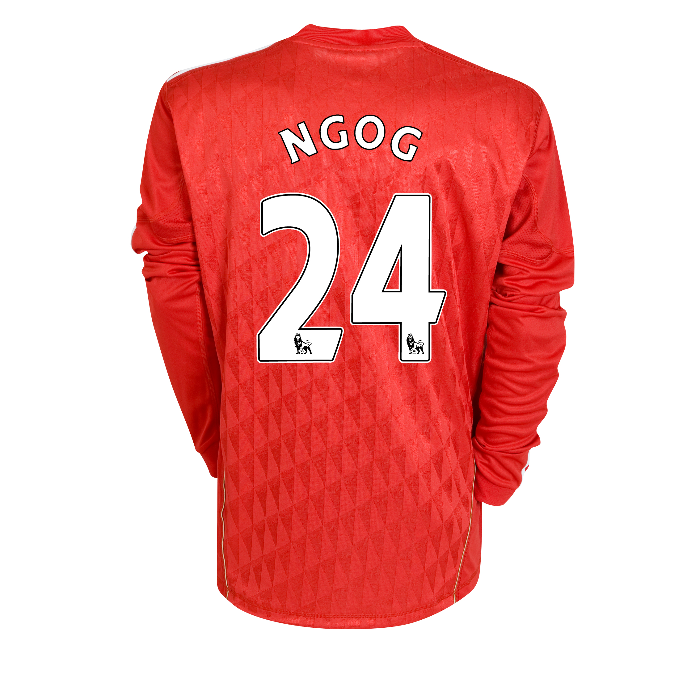 Liverpool Home Shirt 2010/12 with Ngog 24 printing - Long Sleeved