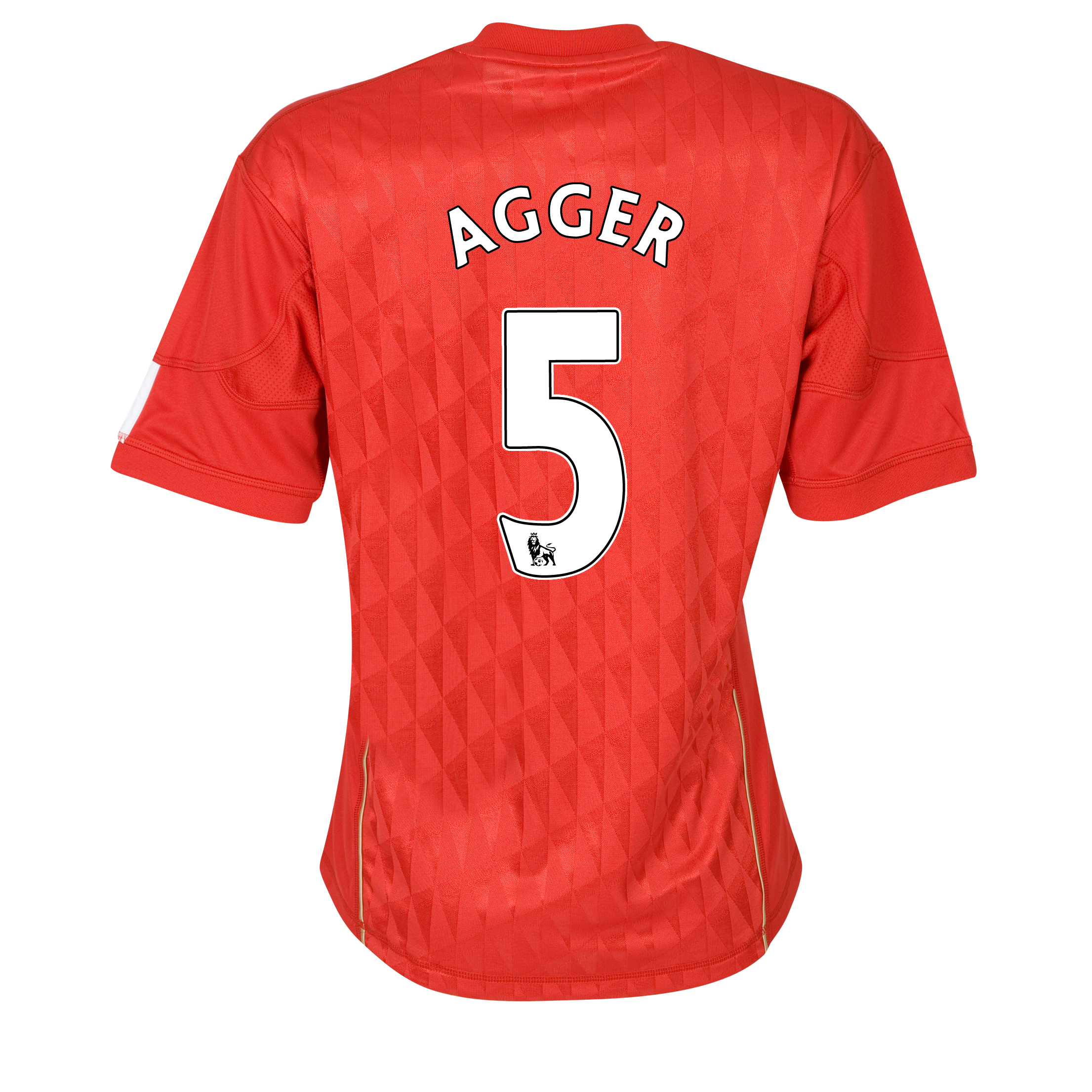 Liverpool Home Shirt 2010-12 with Agger 