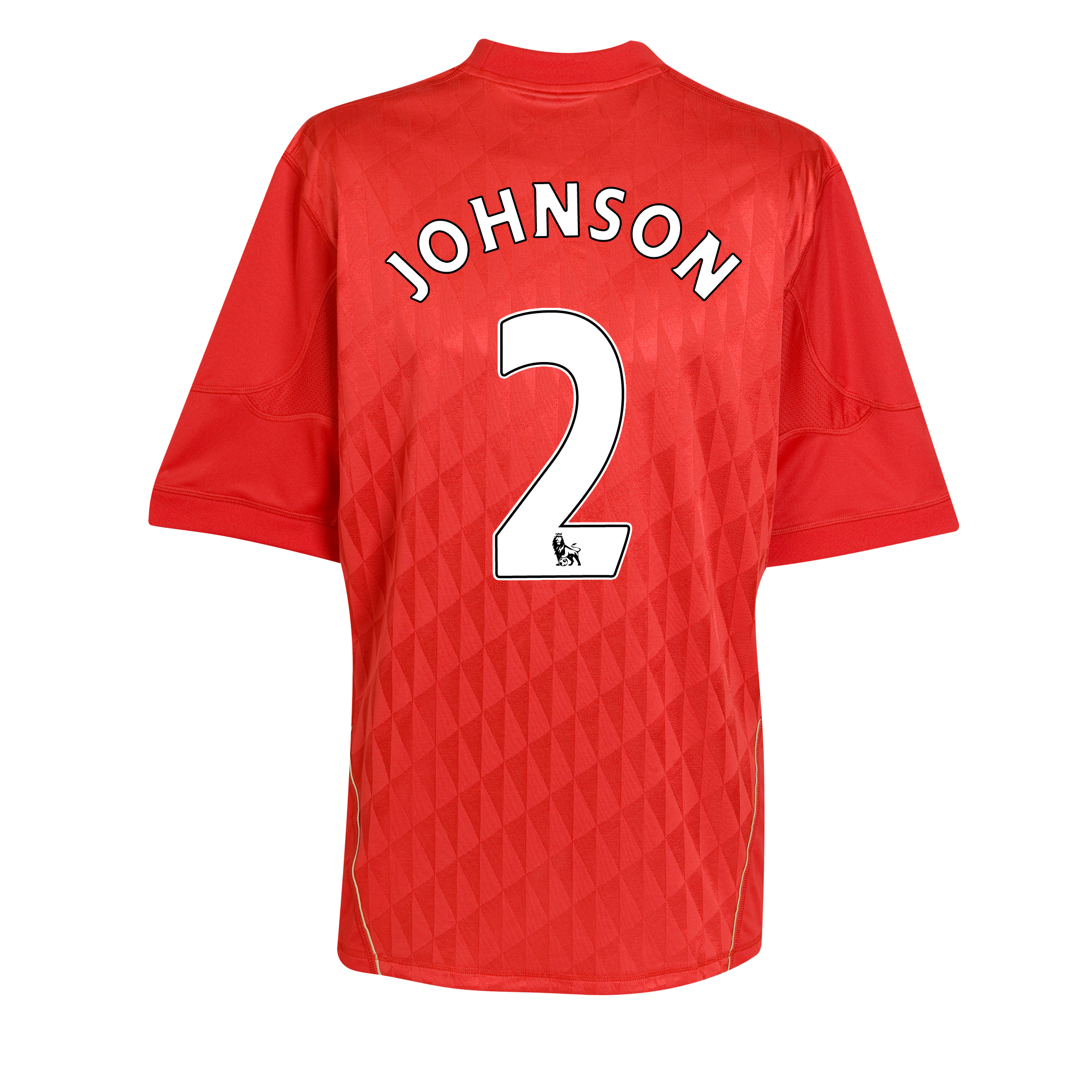 Liverpool Home Shirt 2010/12 with Johnson 2 printing - Kids