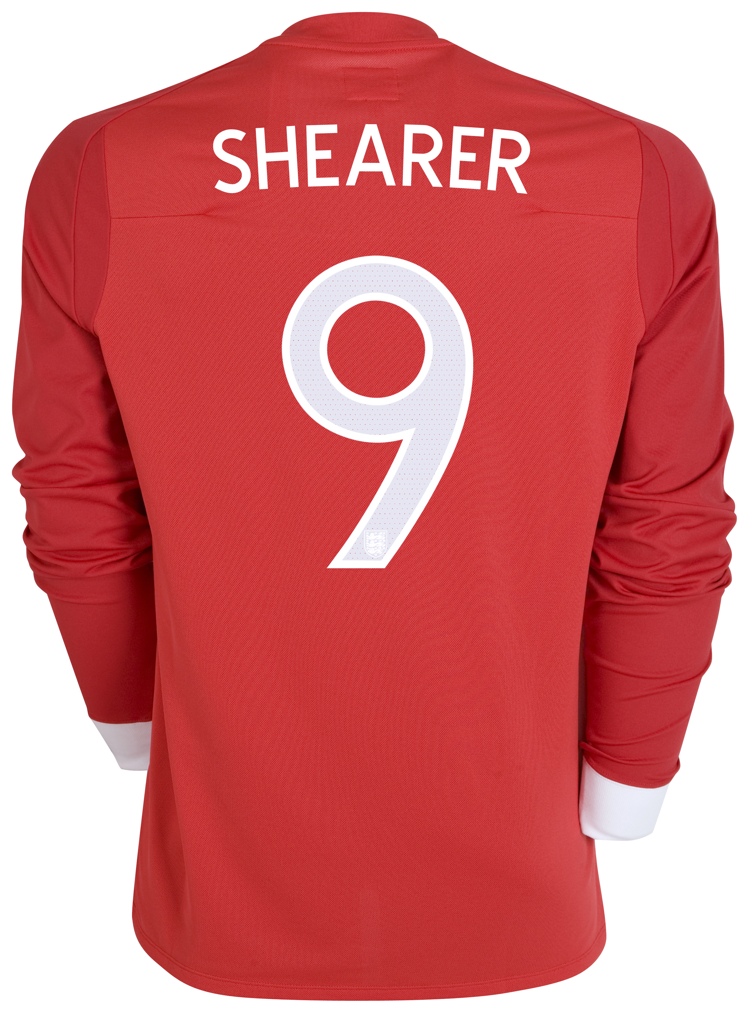 England Away Shirt 2010/12 with Shearer 9 printing - Long Sleeved Small Image