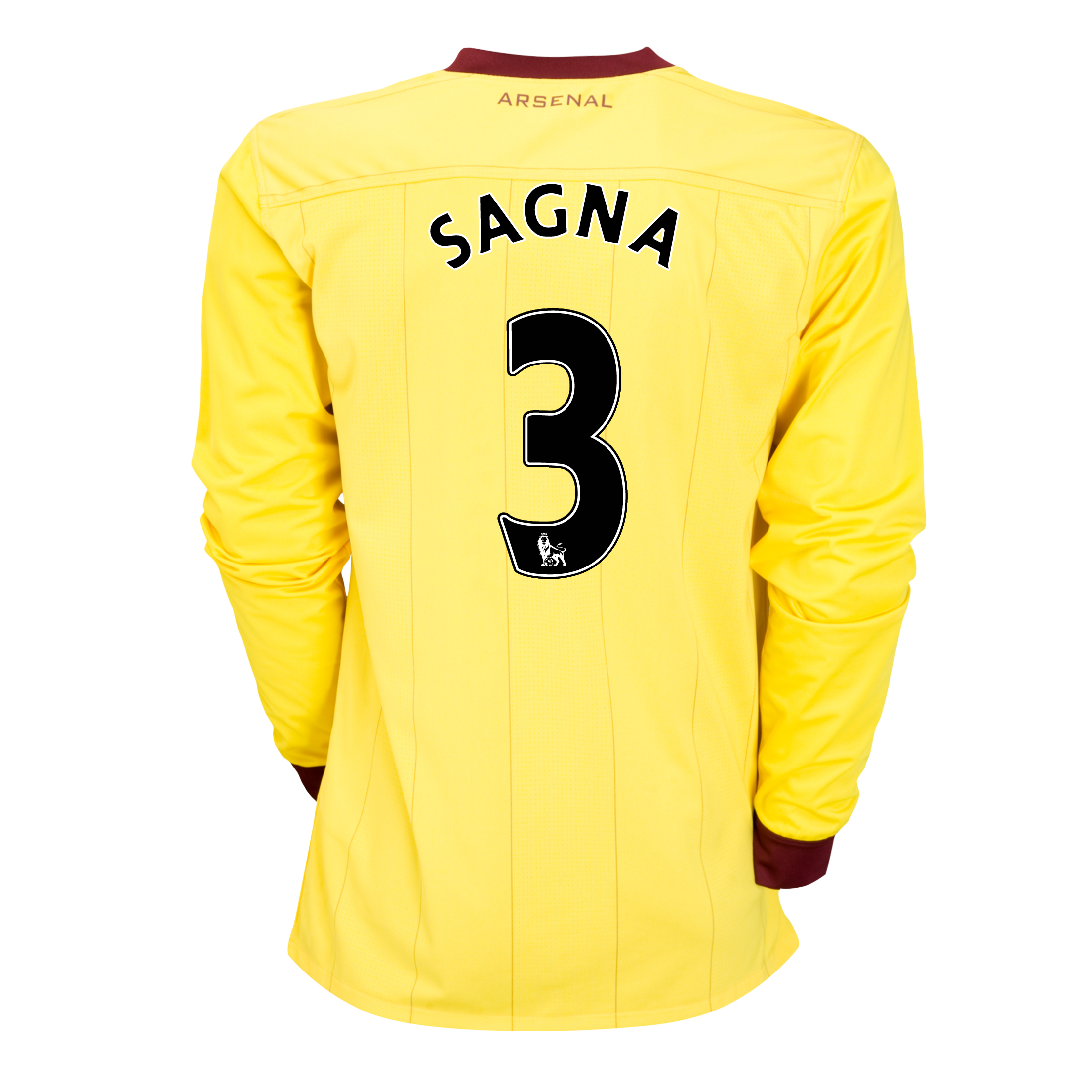 Arsenal Away Shirt 2010 11 With Sagna 3 Printing Long Sleeved Kids