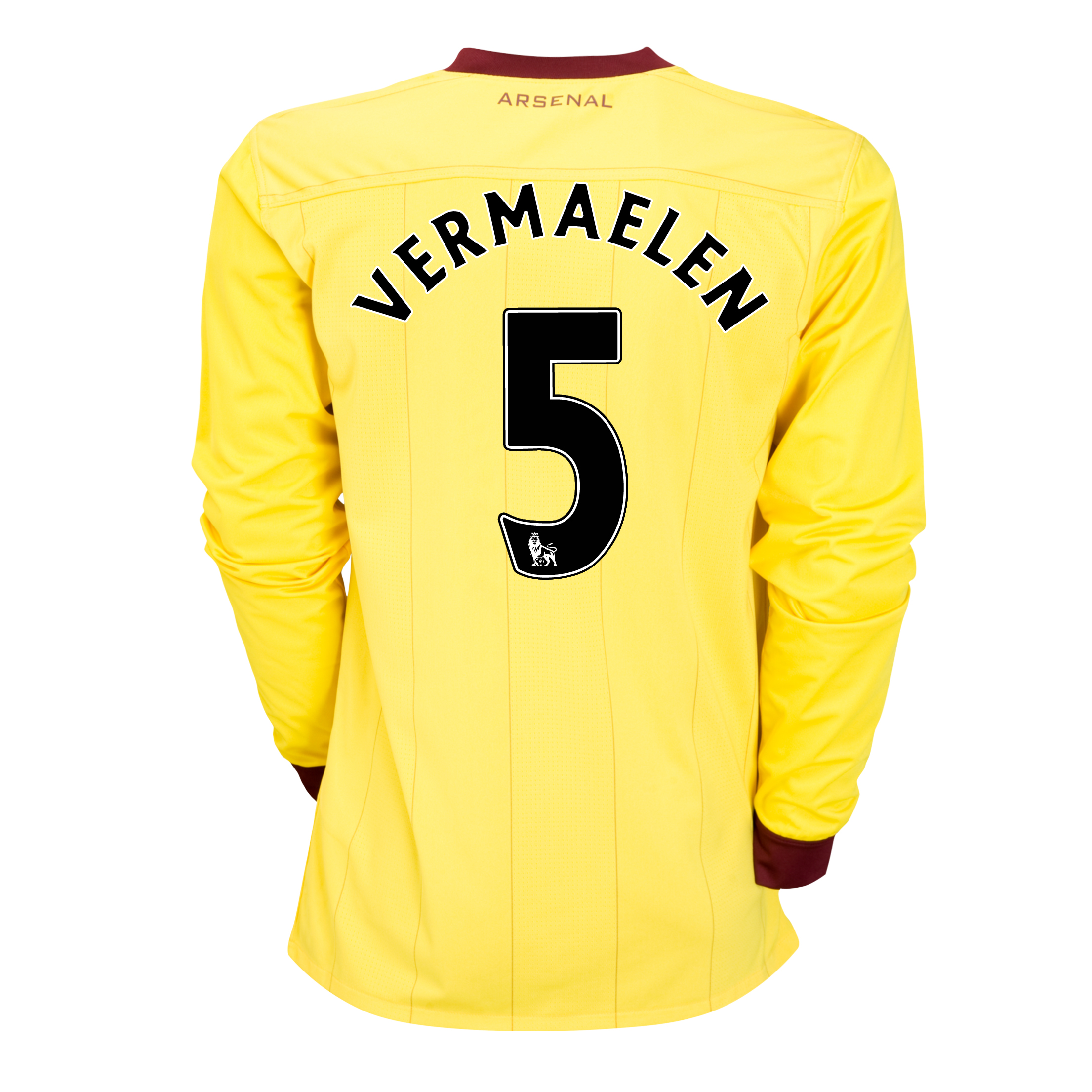 Arsenal Away Shirt 2010~11 with Vermaelen 5 Printing Long Sleeved Kids
