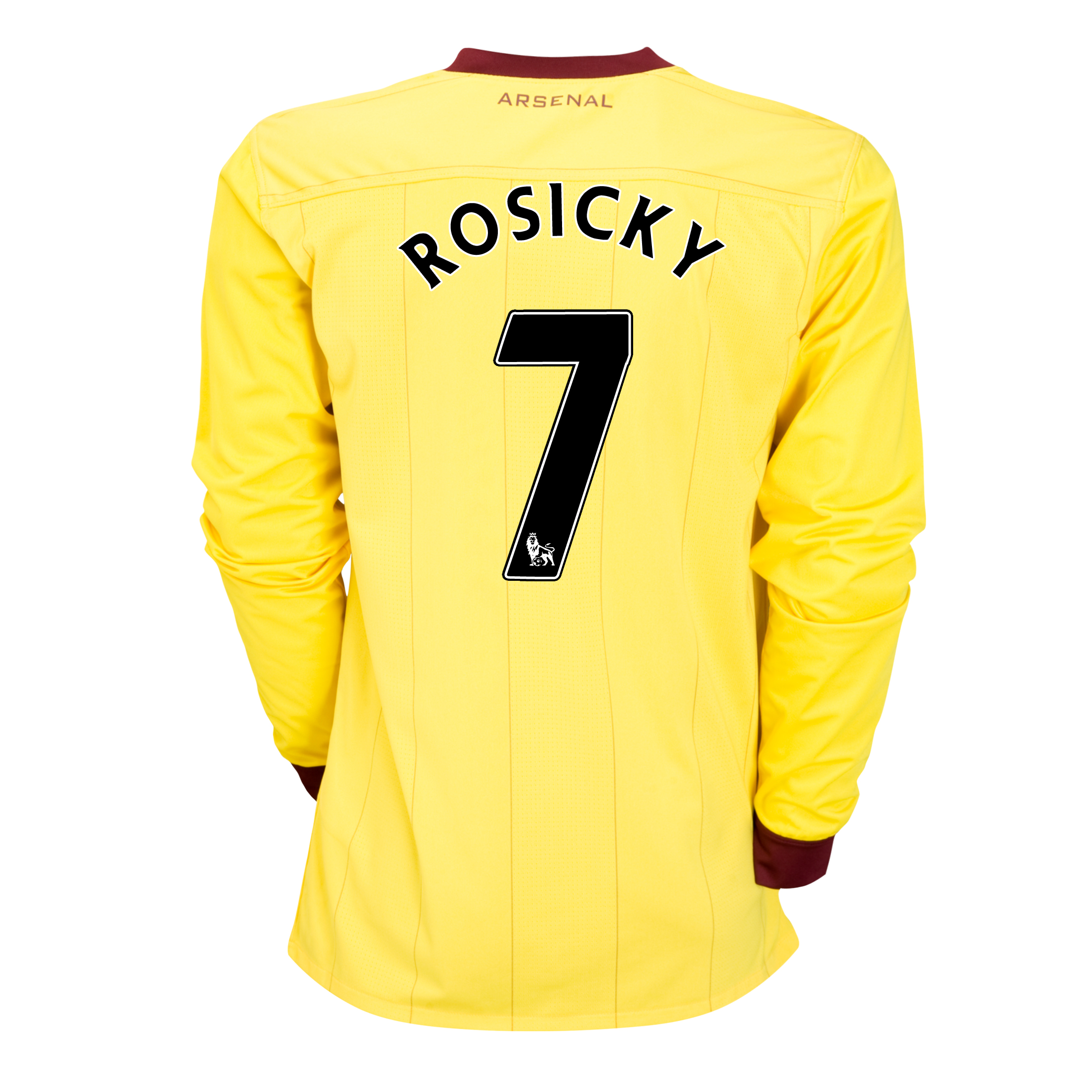 Arsenal Away Shirt 2010 11 With Rosicky 7 Printing Long Sleeved Kids