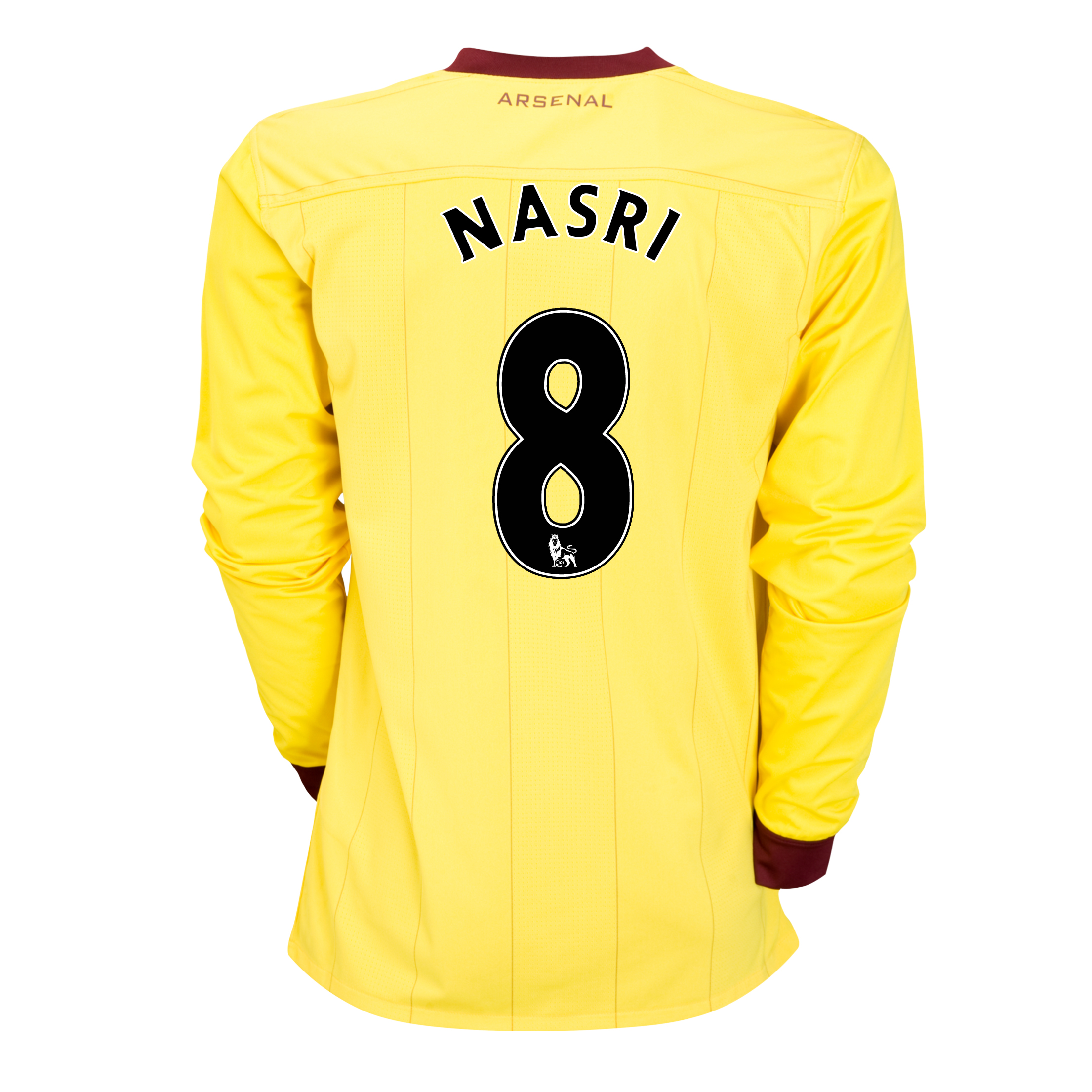 Arsenal Away Shirt 2010 11 With Nasri 8 Printing Long Sleeved Kids