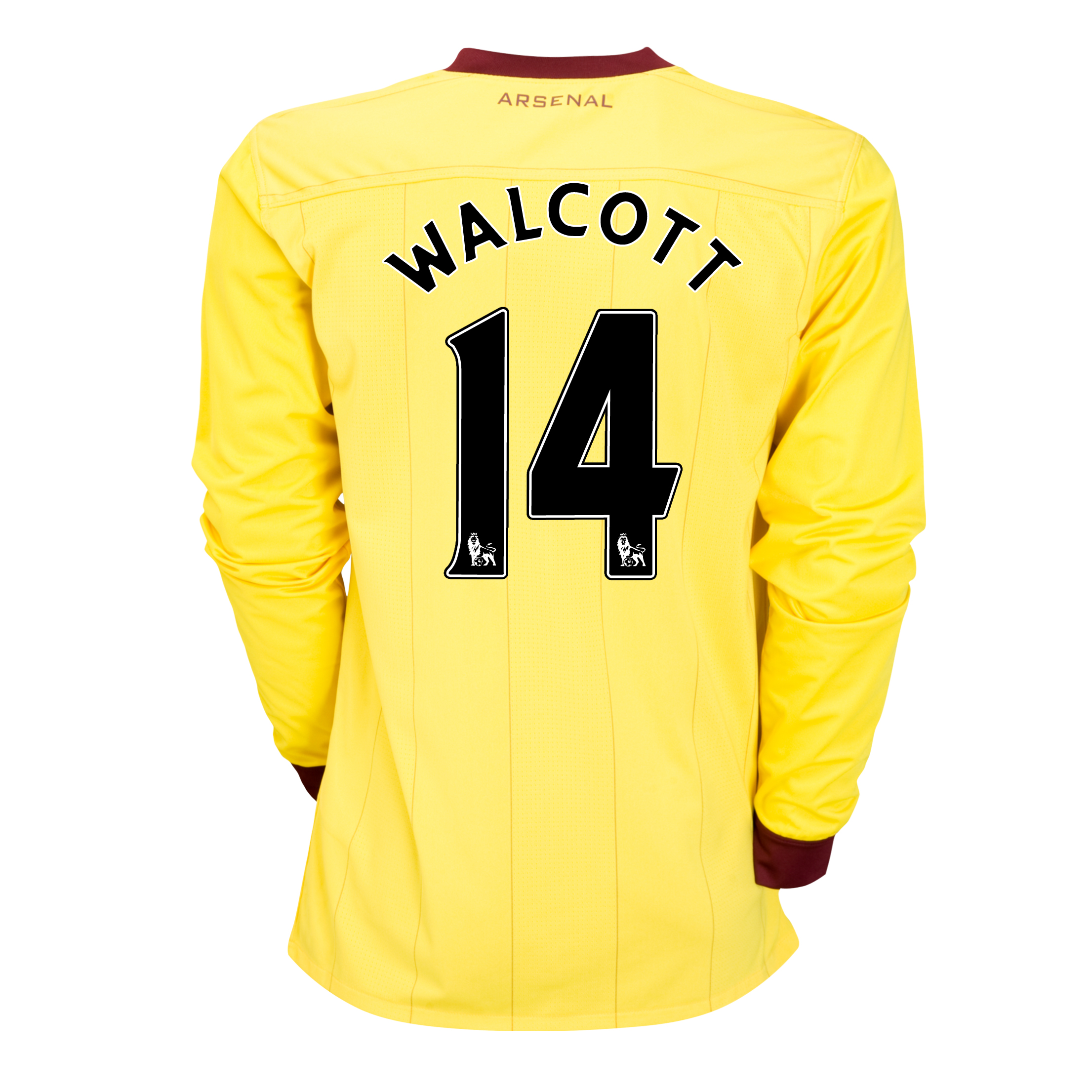 Arsenal Away Shirt 2010~11 with Walcott 14 Printing Long Sleeved Kids