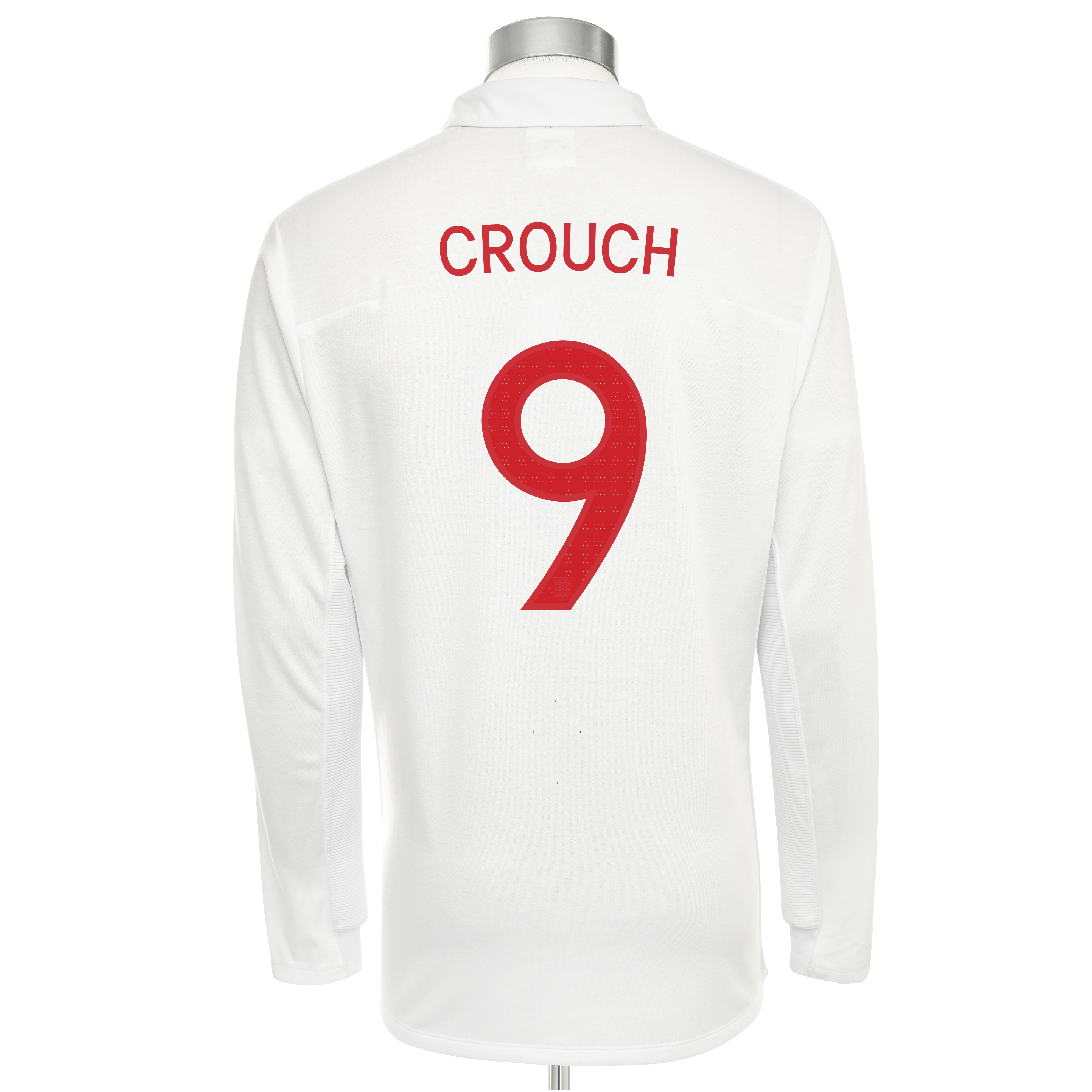 England Home Shirt 2009/10 with Crouch 9 printing - L/S
