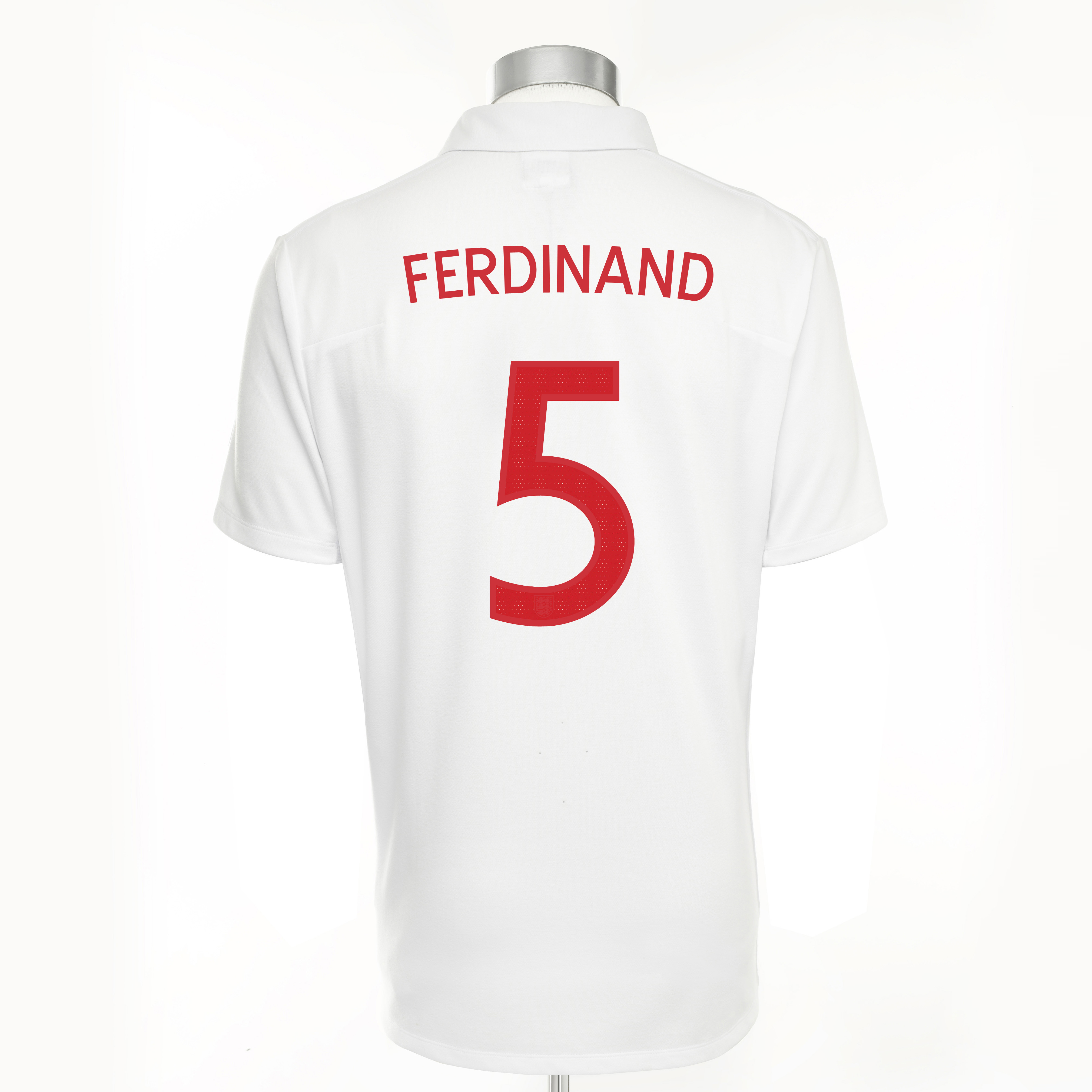 England Home Shirt 2009/10 with Ferdinand 5 printing - Kids Small Image