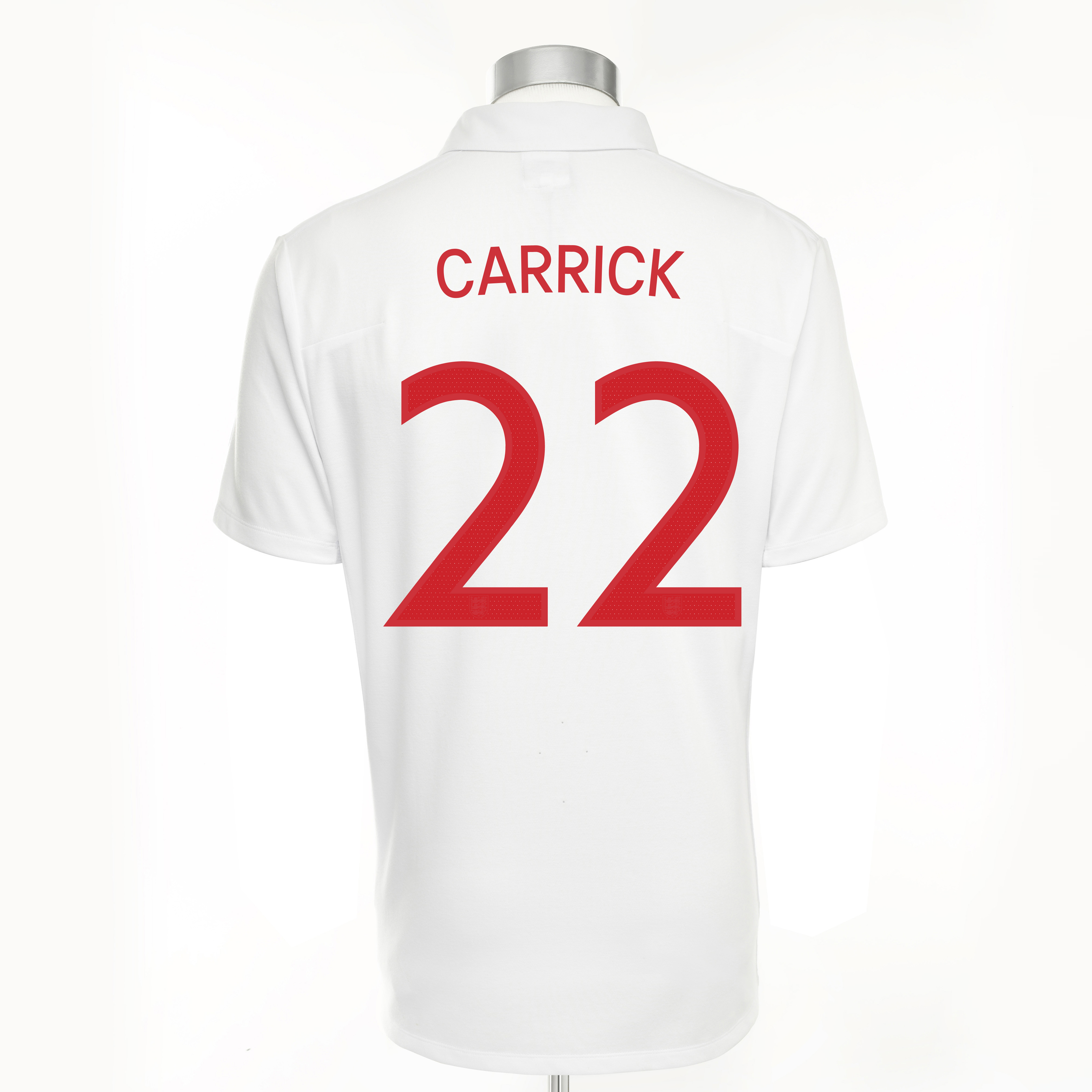 England Home Shirt 2009/10 with Carrick 22 printing - Kids Small Image