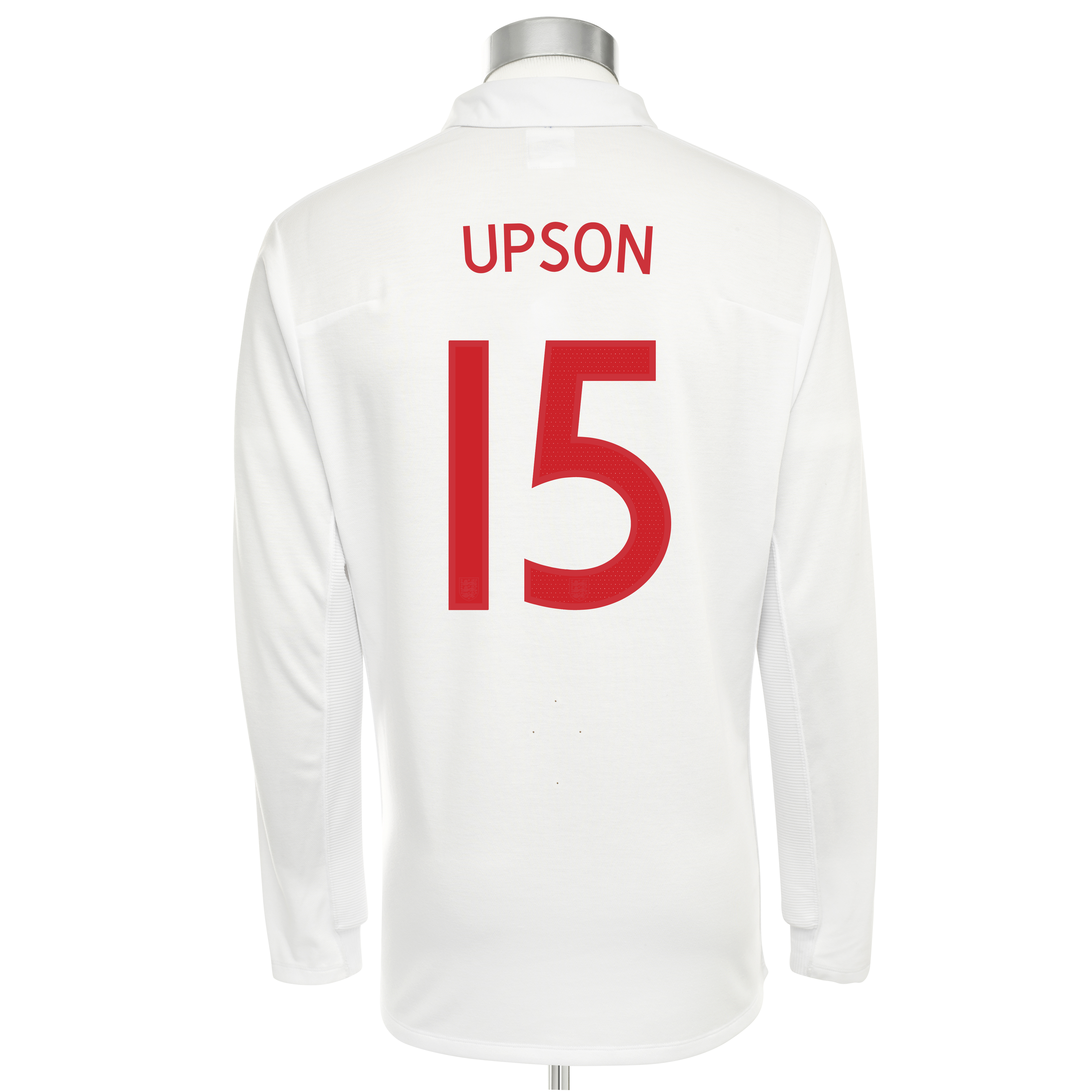 England Home Shirt 2009/10 with Upson 15 printing - Long Sleeved - Kids Small Image