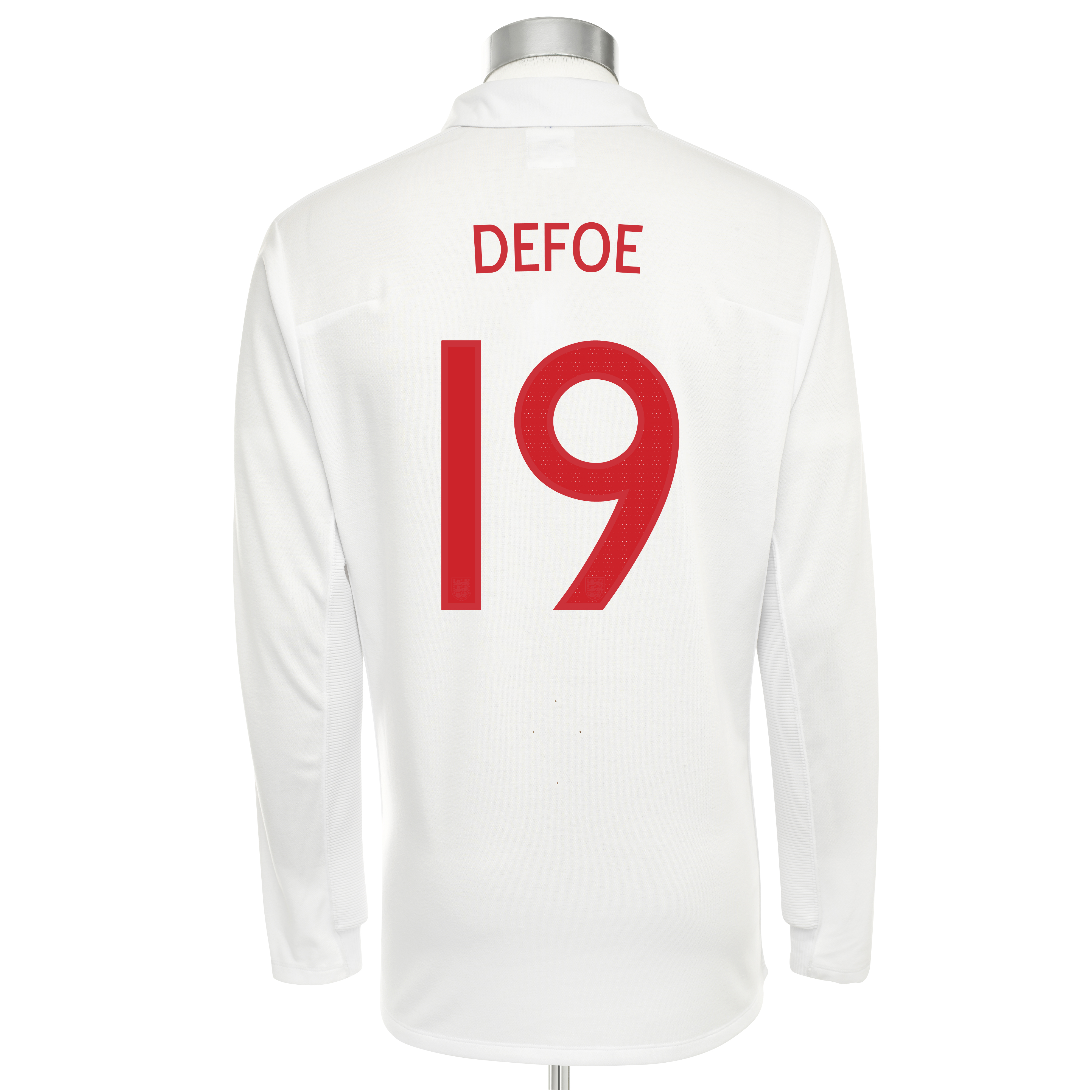 England Home Shirt 2009/10 with Defoe 19 printing - Long Sleeved - Kids Small Image