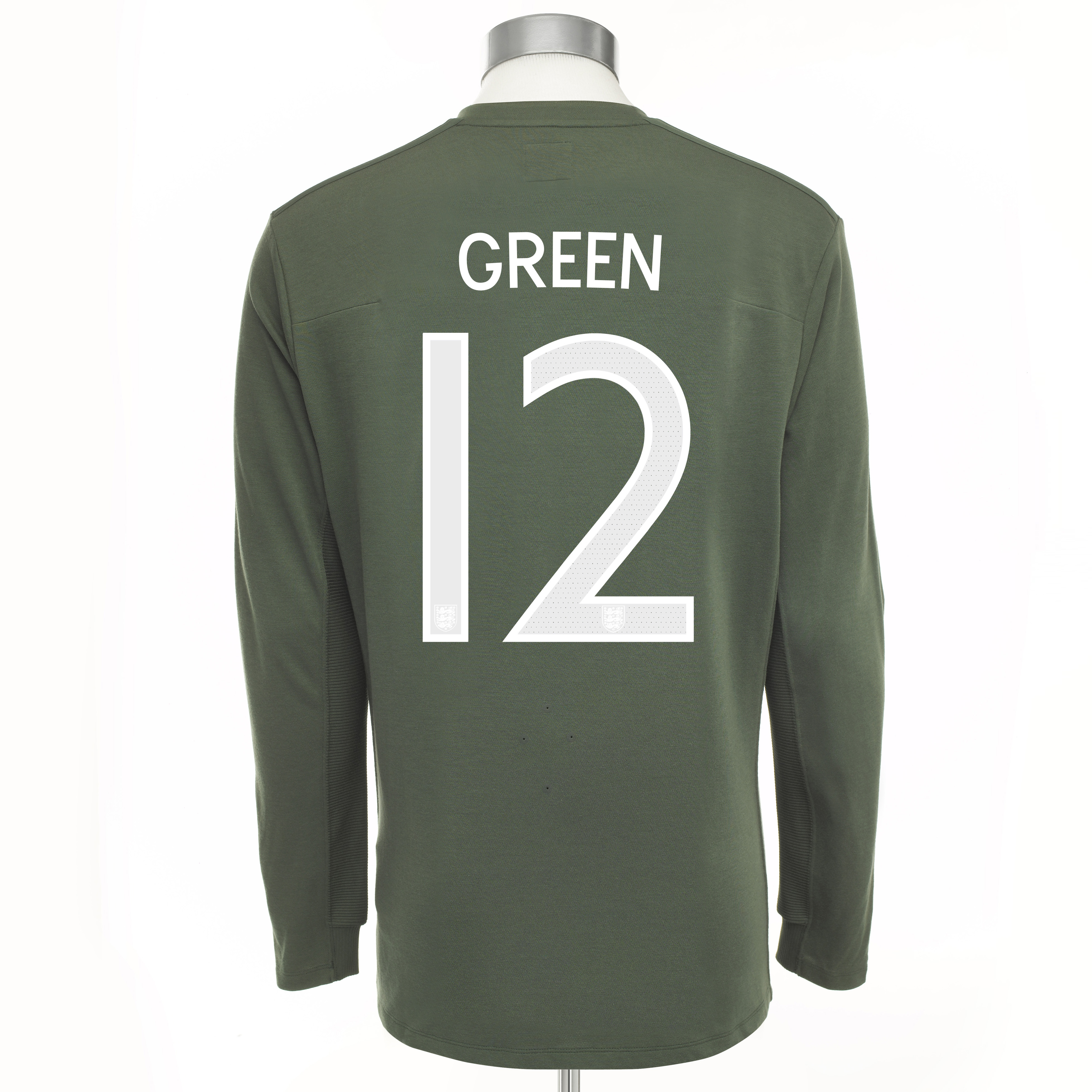 England Home Goalkeeper Shirt 2009/10 with Green 12 printing - Kids Small Image