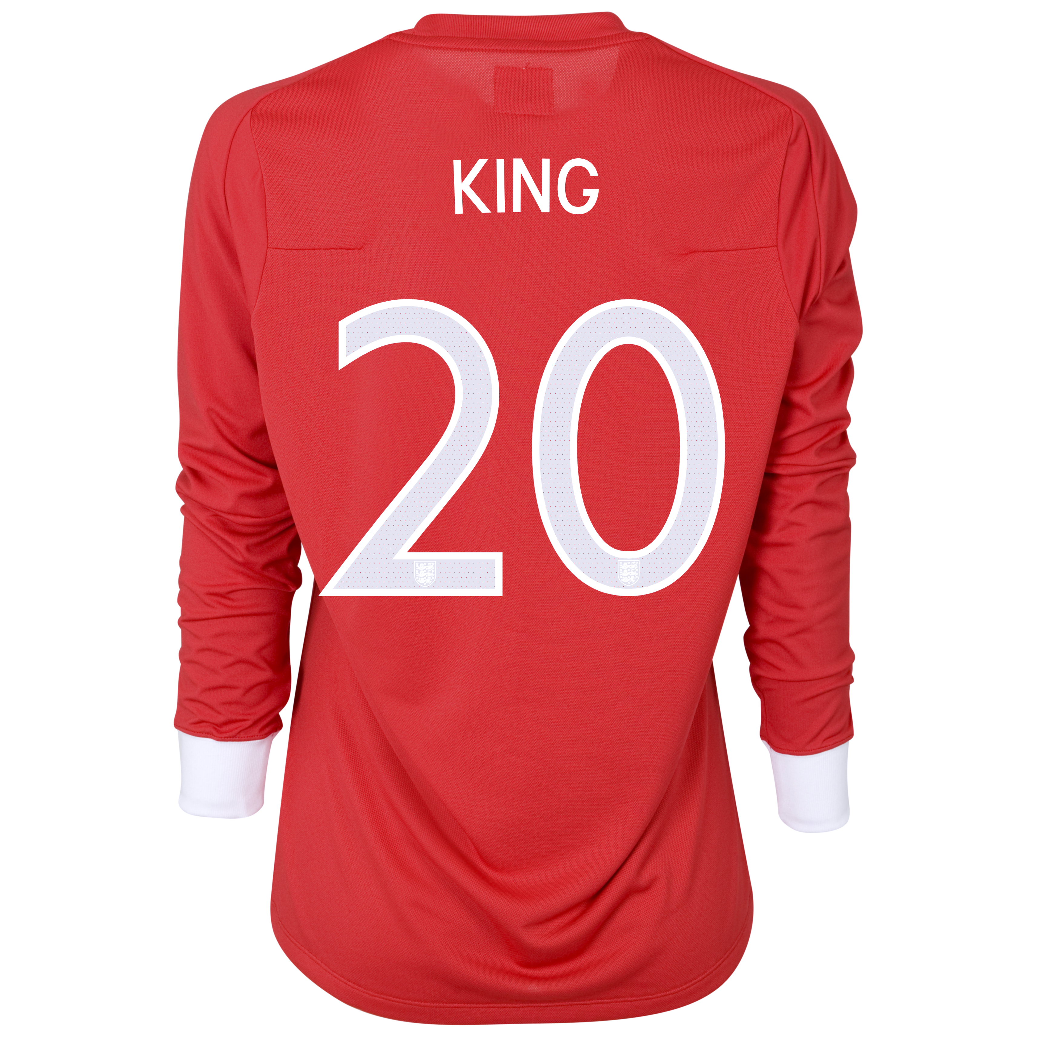 England Away Shirt 2010/12 with King 20 printing - L/S - Womens