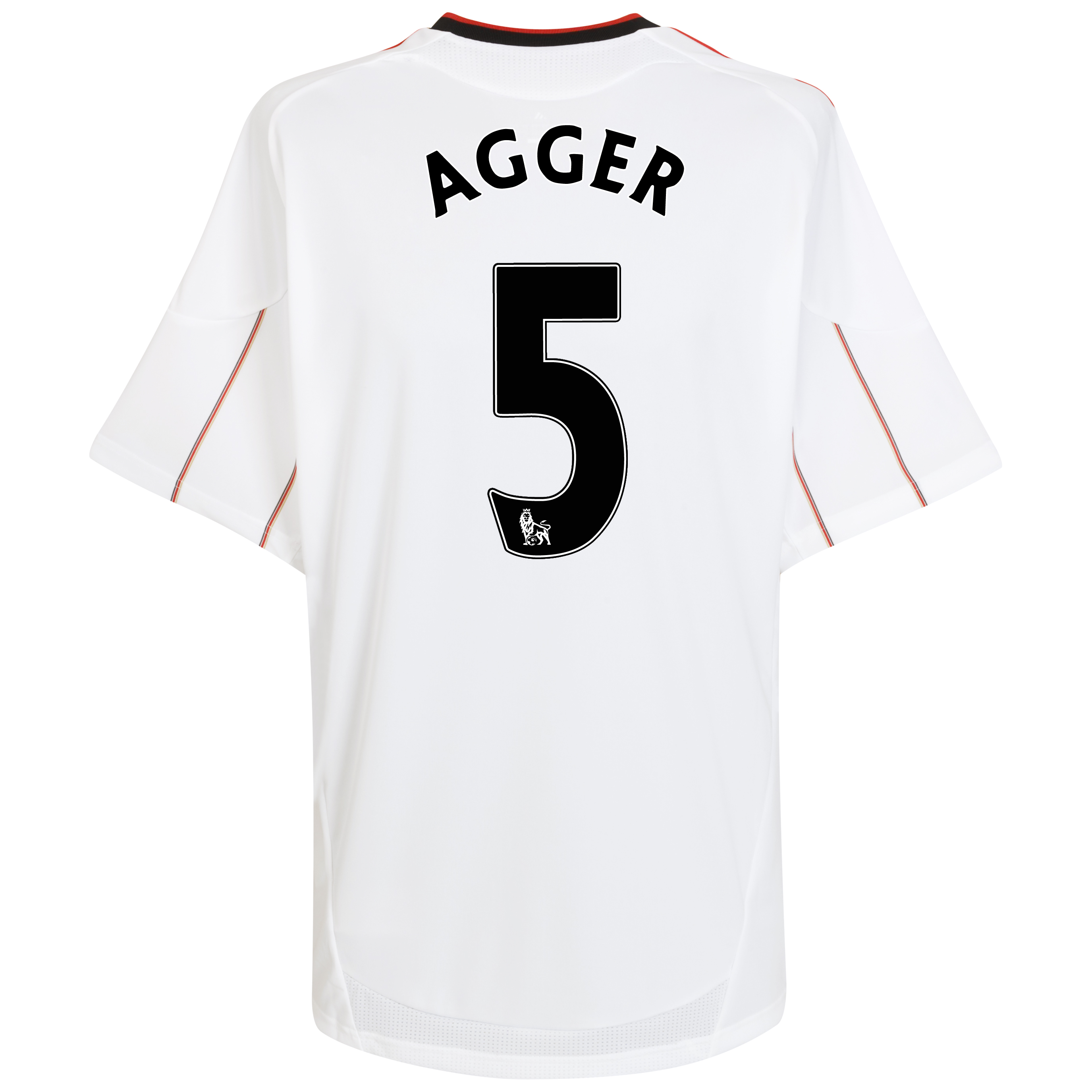Liverpool Away Shirt 2010/11 with Agger 5 printing - Kids