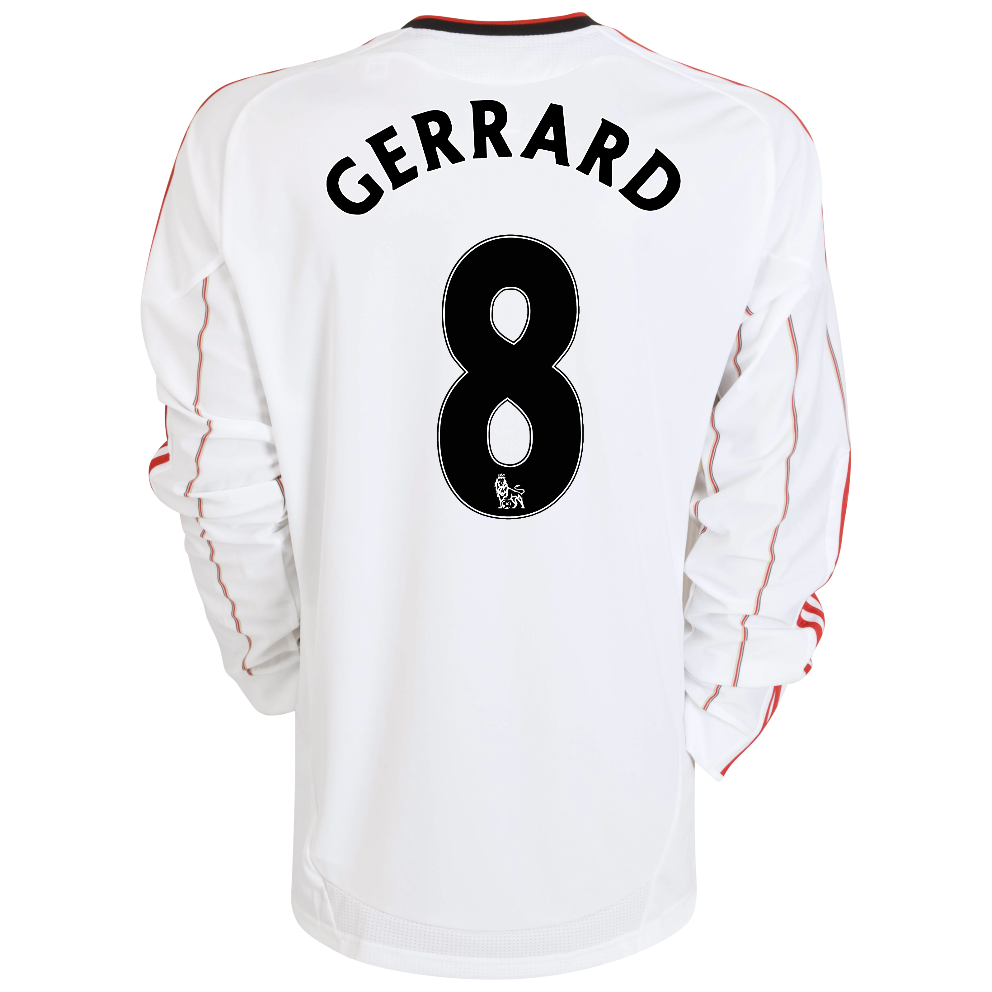 Liverpool Away Shirt 2010/11 with Gerrard 8 printing - Long Sleeved - Kids