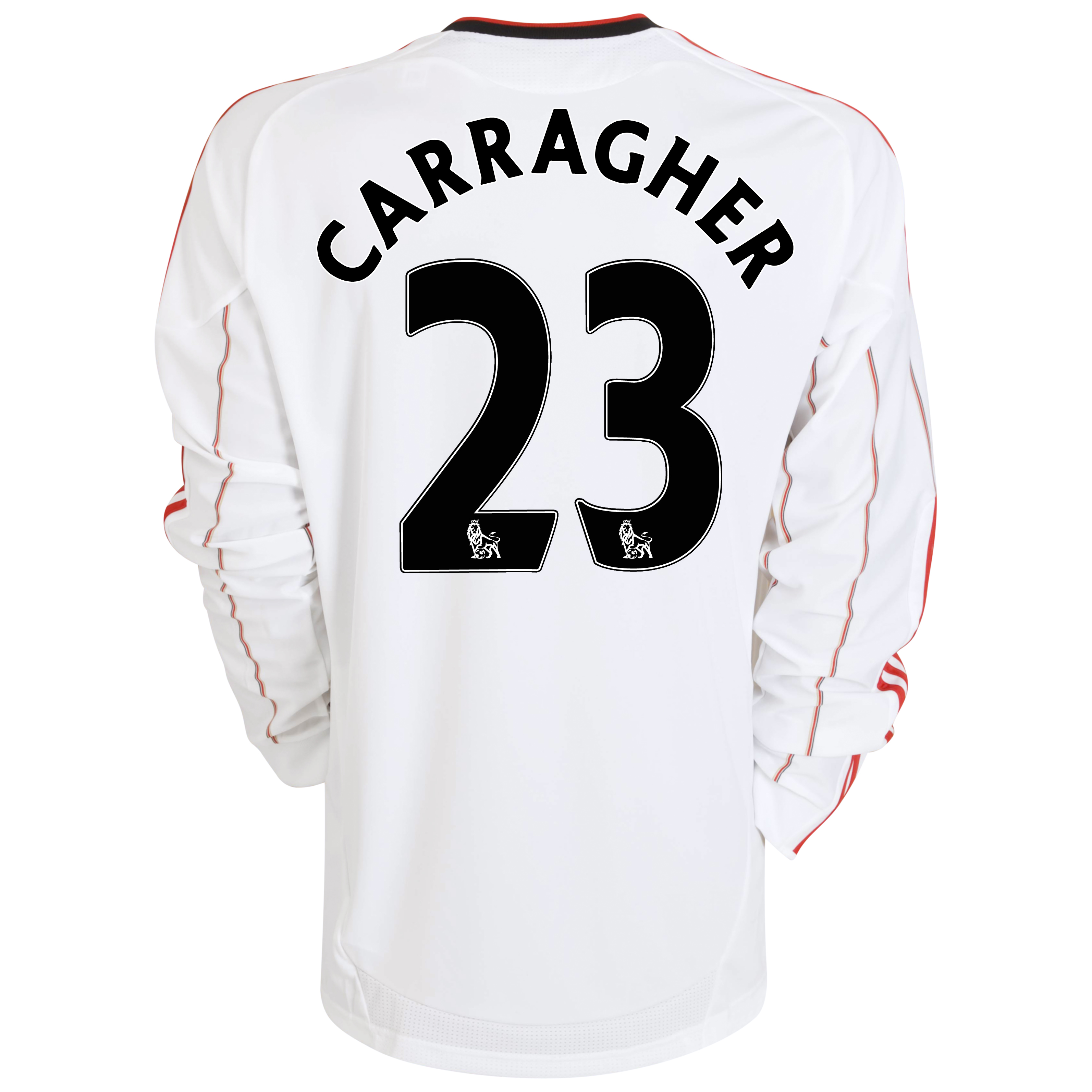 Liverpool Away Shirt 2010-11 with Carragher 23 printing - Long Sleeved - Kids
