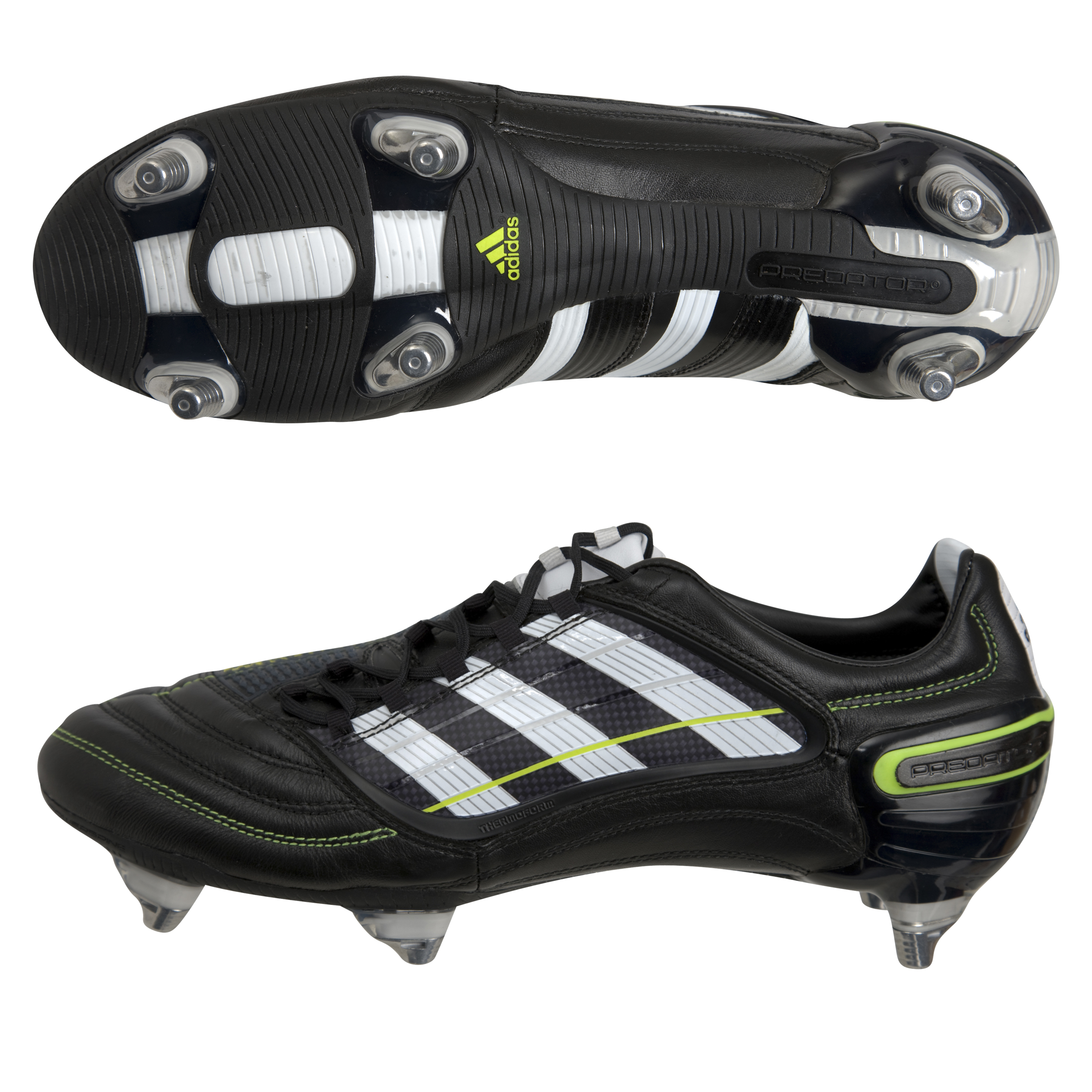 adidas Predator X X-TRX Soft Ground Football Boots - Black/Running White/Electricity.