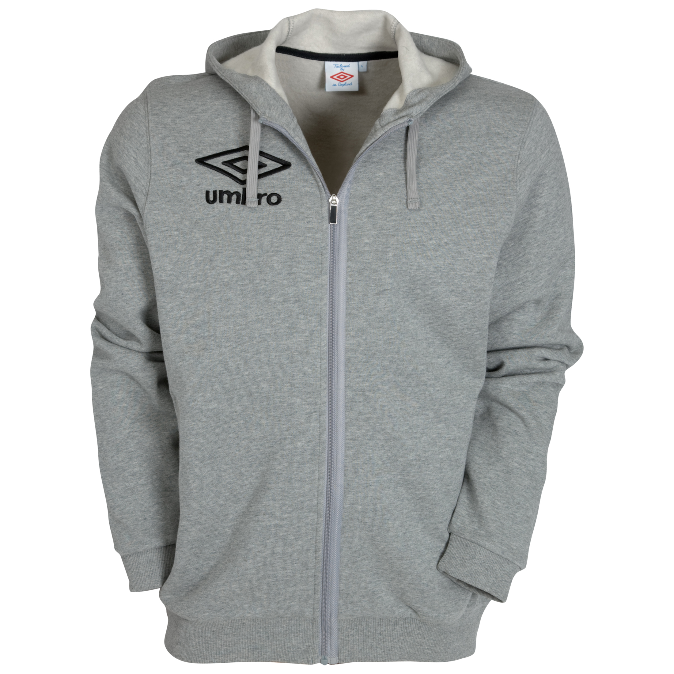 Umbro Malvern Zip Thru Fleece Hoodie - Grey Marl.