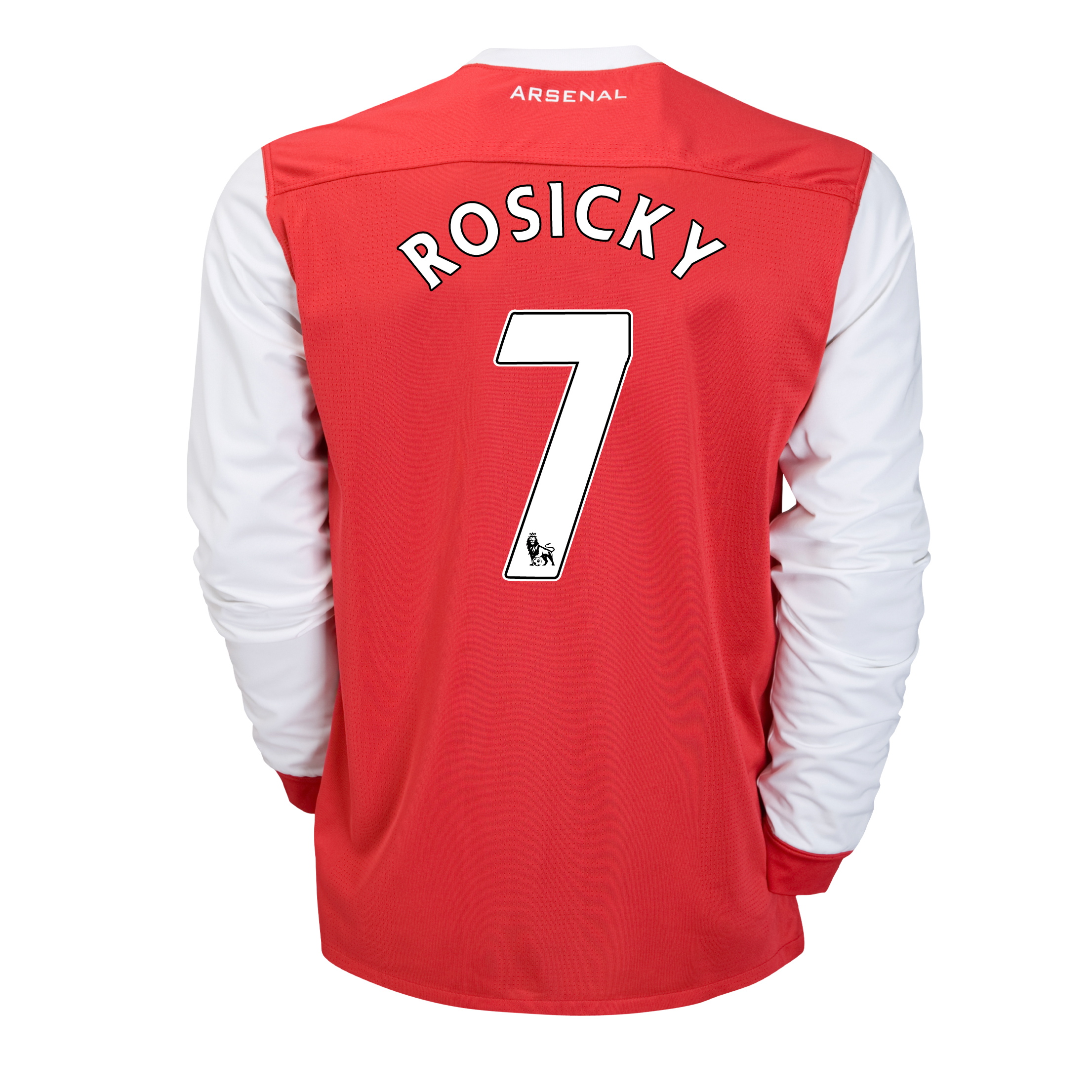 Arsenal Home Shirt 2010~11 with Rosicky 7 printing Long Sleeved