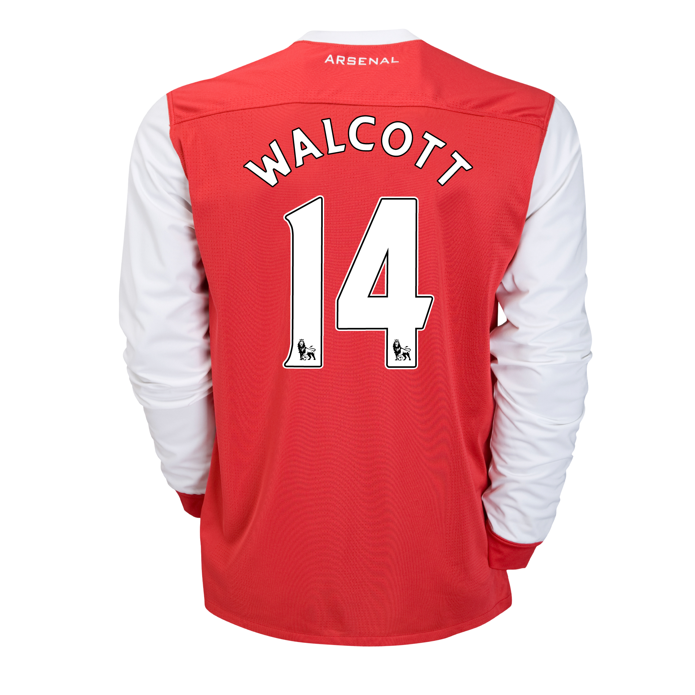 Arsenal Home Shirt 2010~11 with Walcott 14 printing Long Sleeved