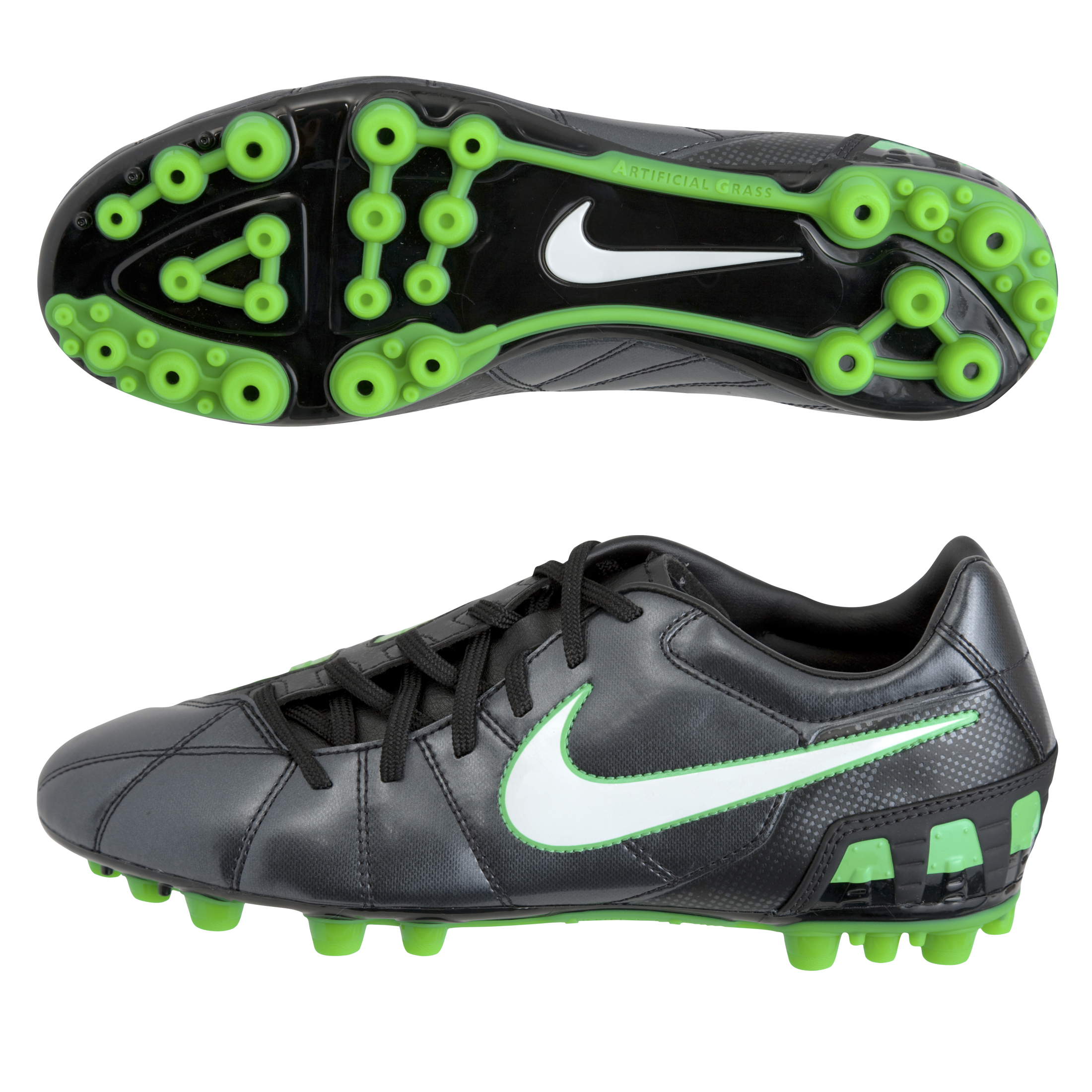 Nike Total90 Shoot III AG Football Boots - Black/White/Electric Green.