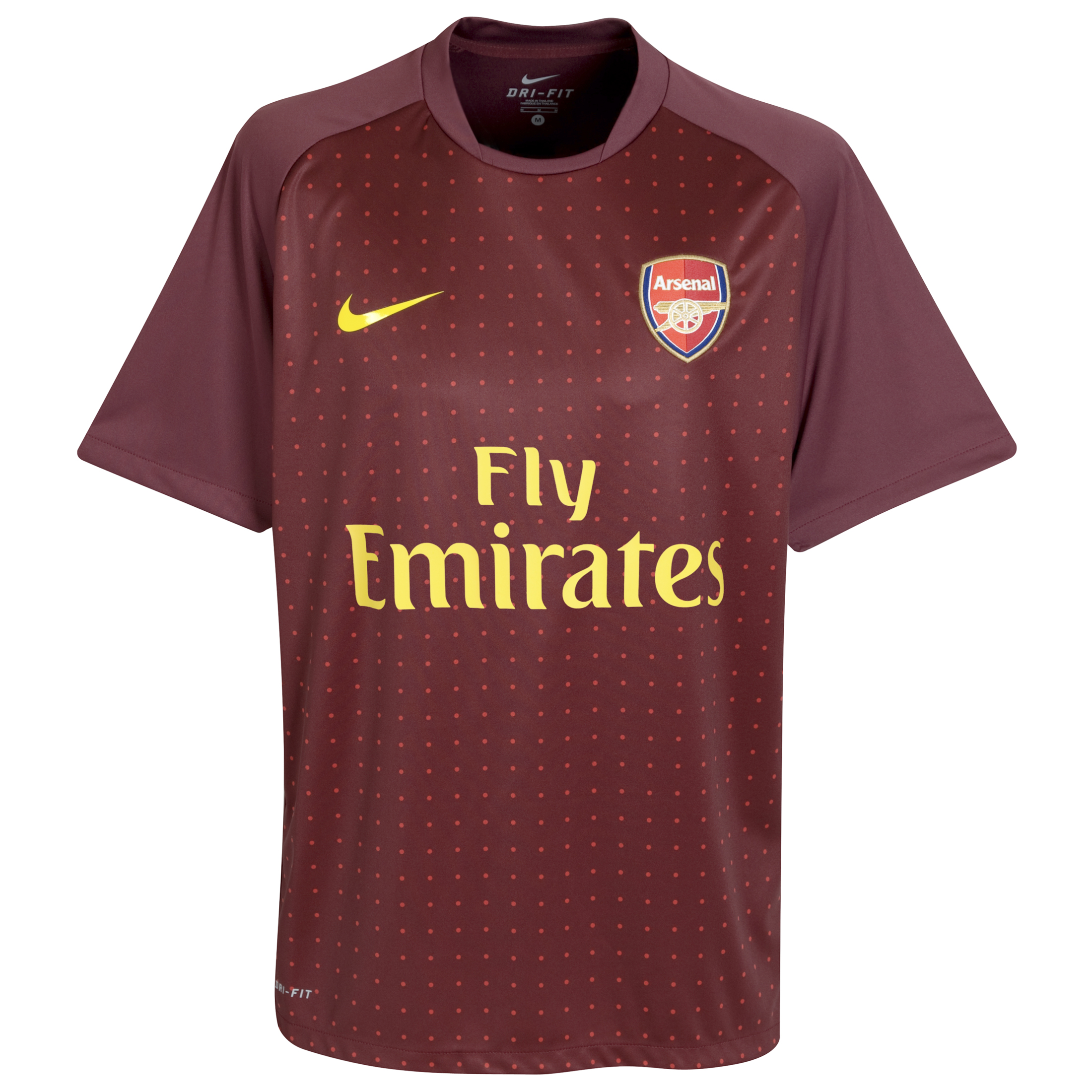 Arsenal Pre Match Top - Red Current-Midwest Gold