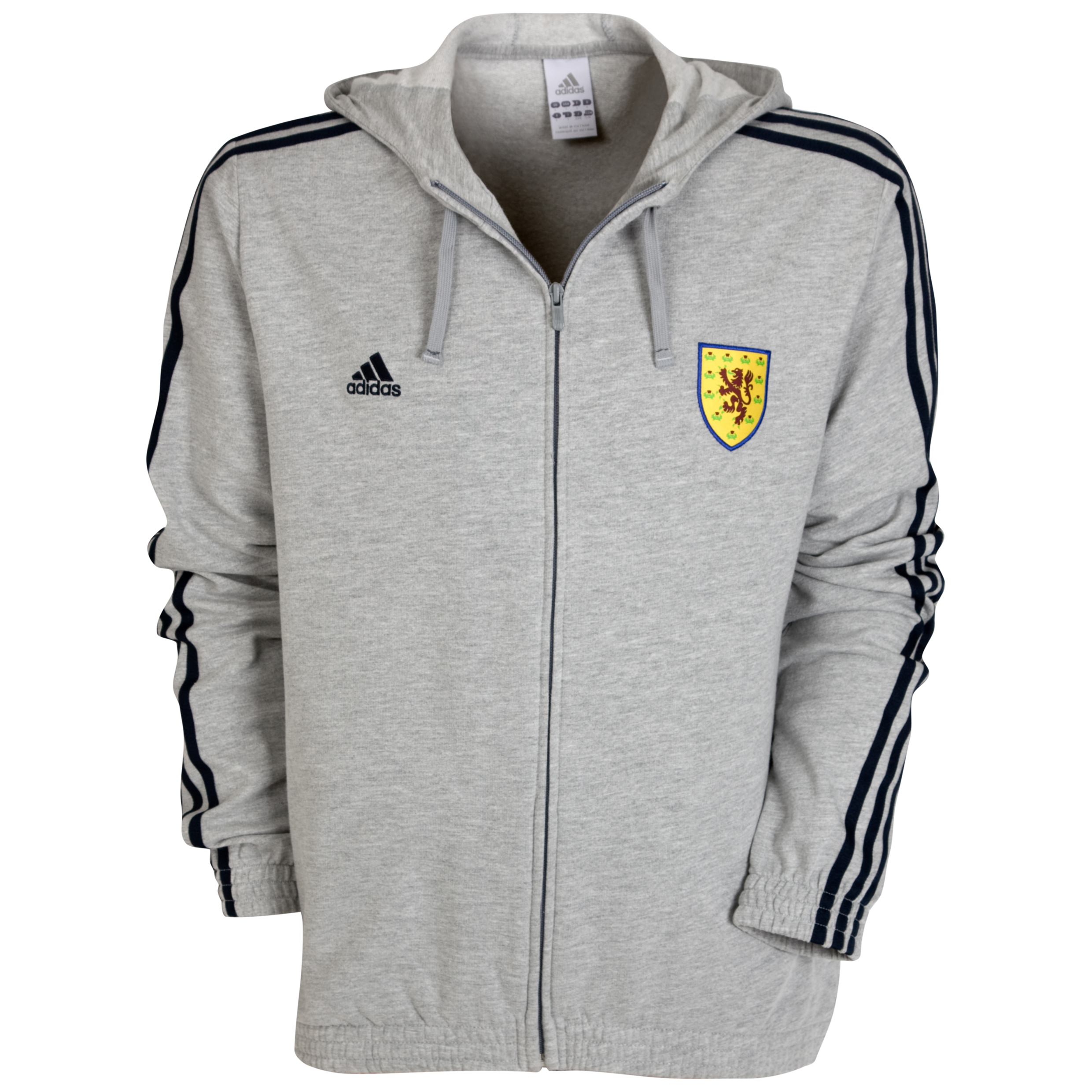 adidas Scotland Core Hooded Jacket Medium Grey Heather Dark Navy