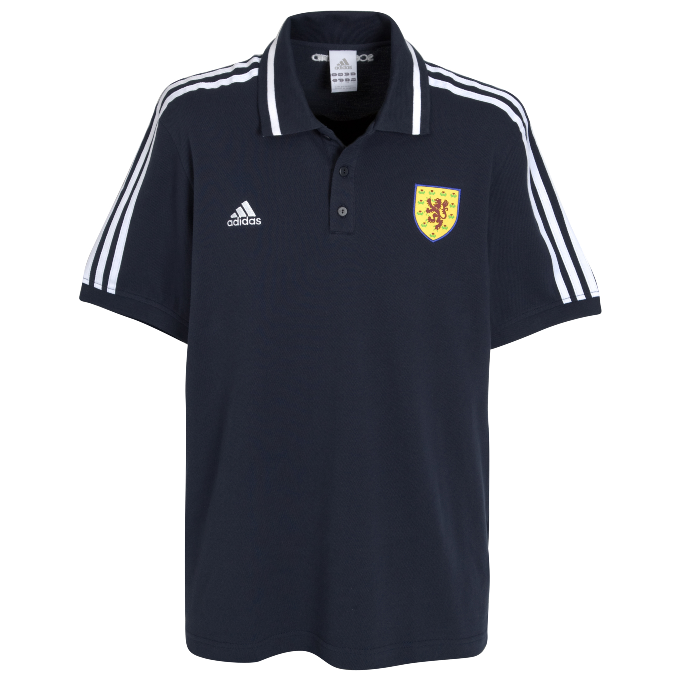adidas Scotland Core Polo Shirt Dark Navy White