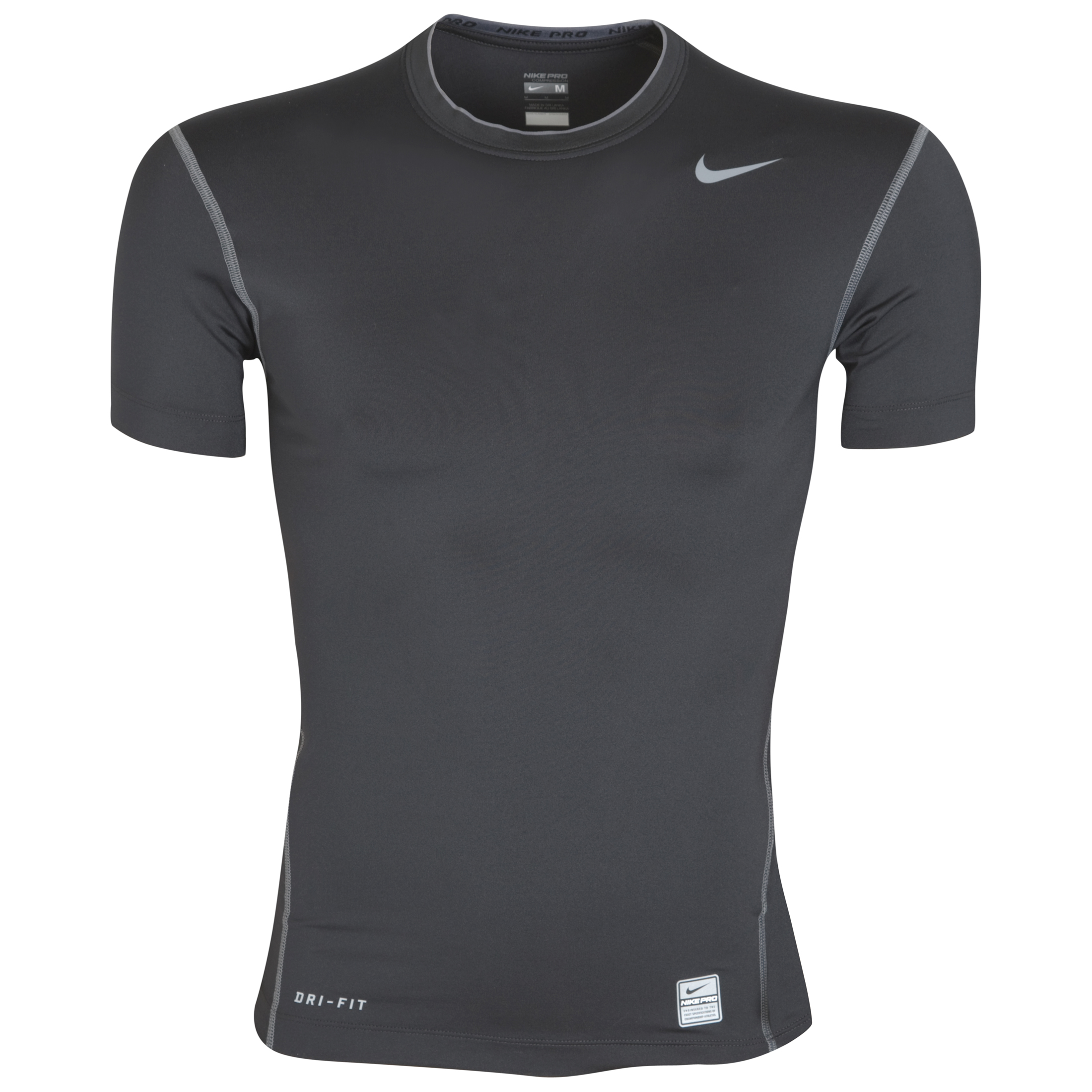 Nike Pro Core Crew Top - Black/Cool Grey